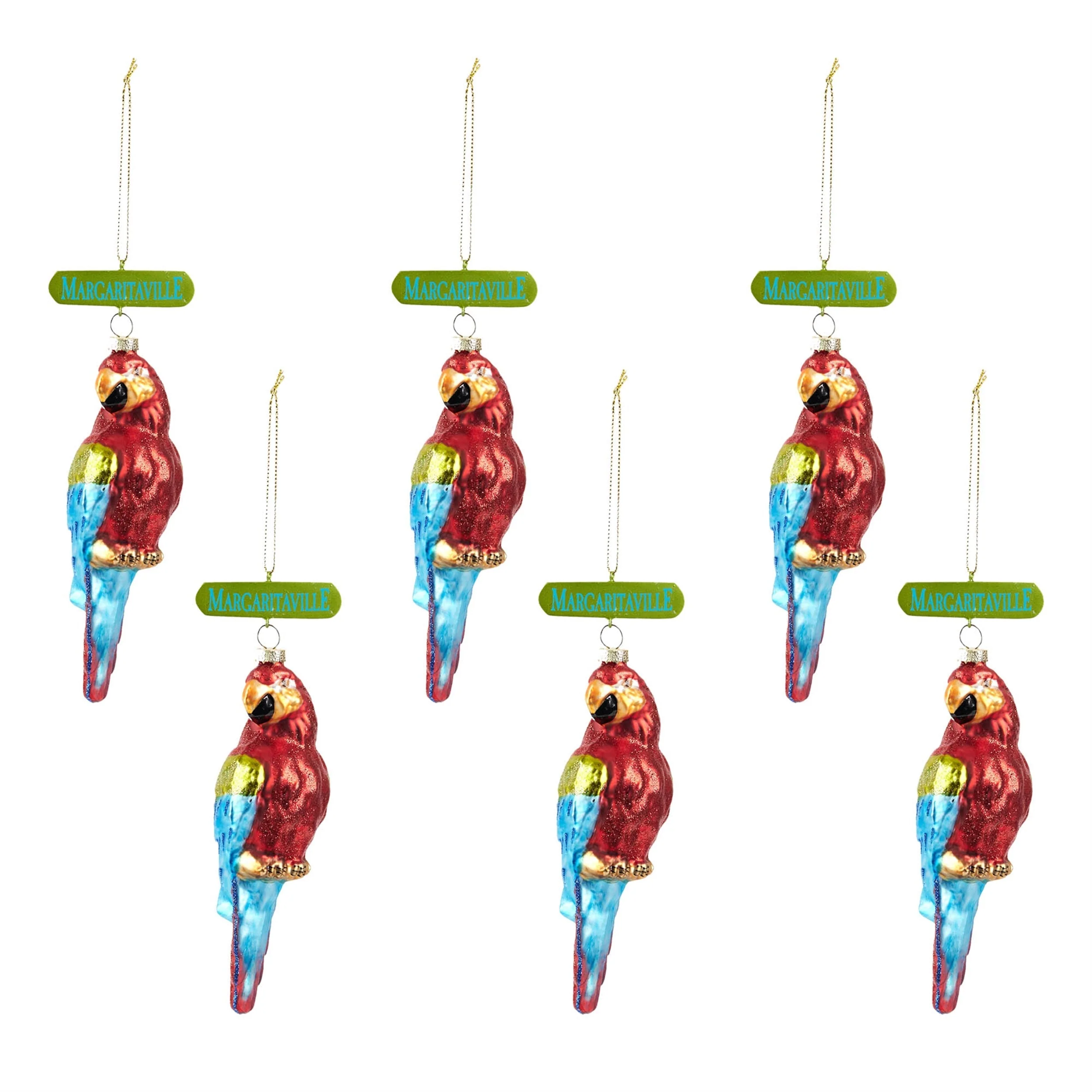 Margaritaville Parrot Ornament (Set of 6) - Image 3