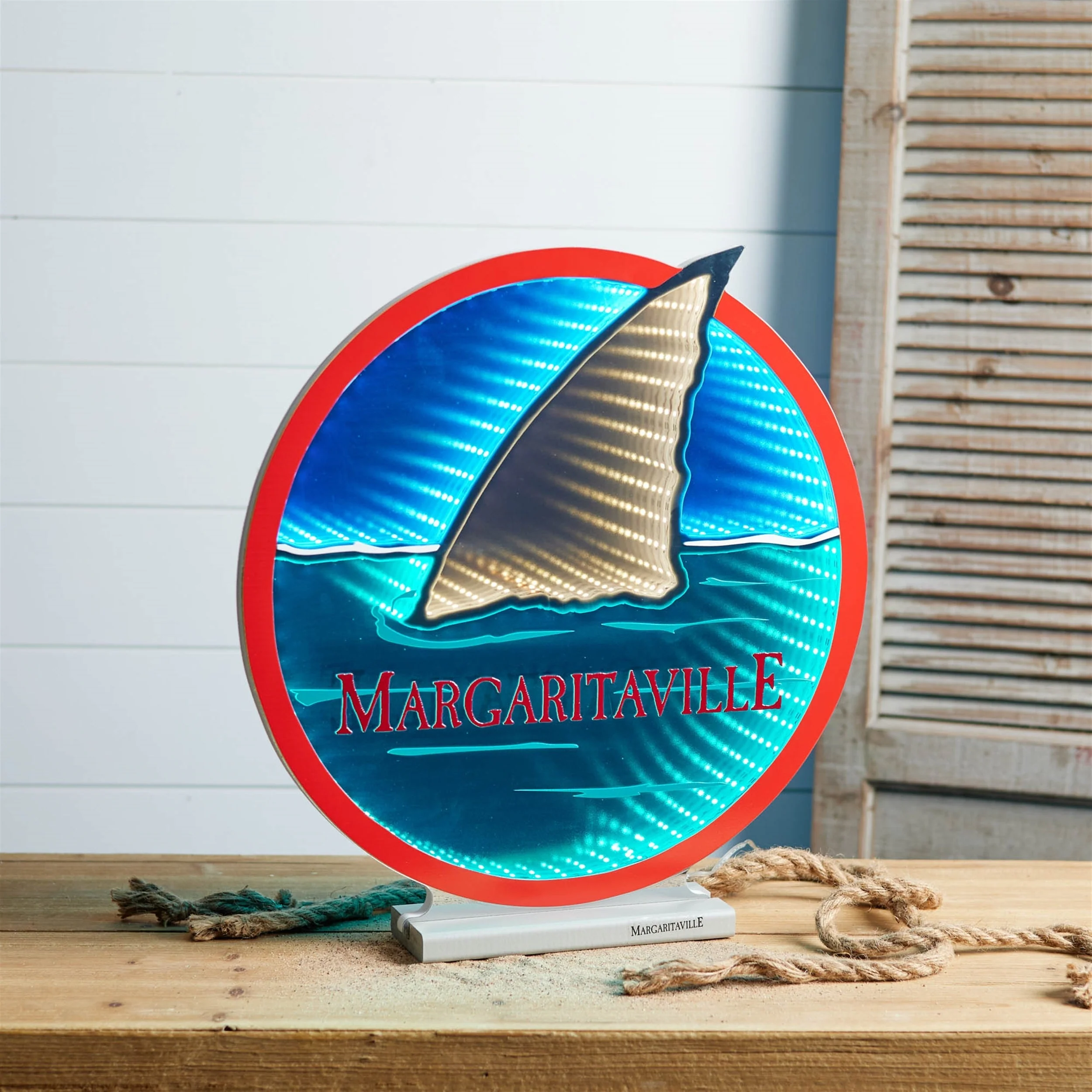 Margaritaville Shark Fin EkkoLight 16"H - Image 2