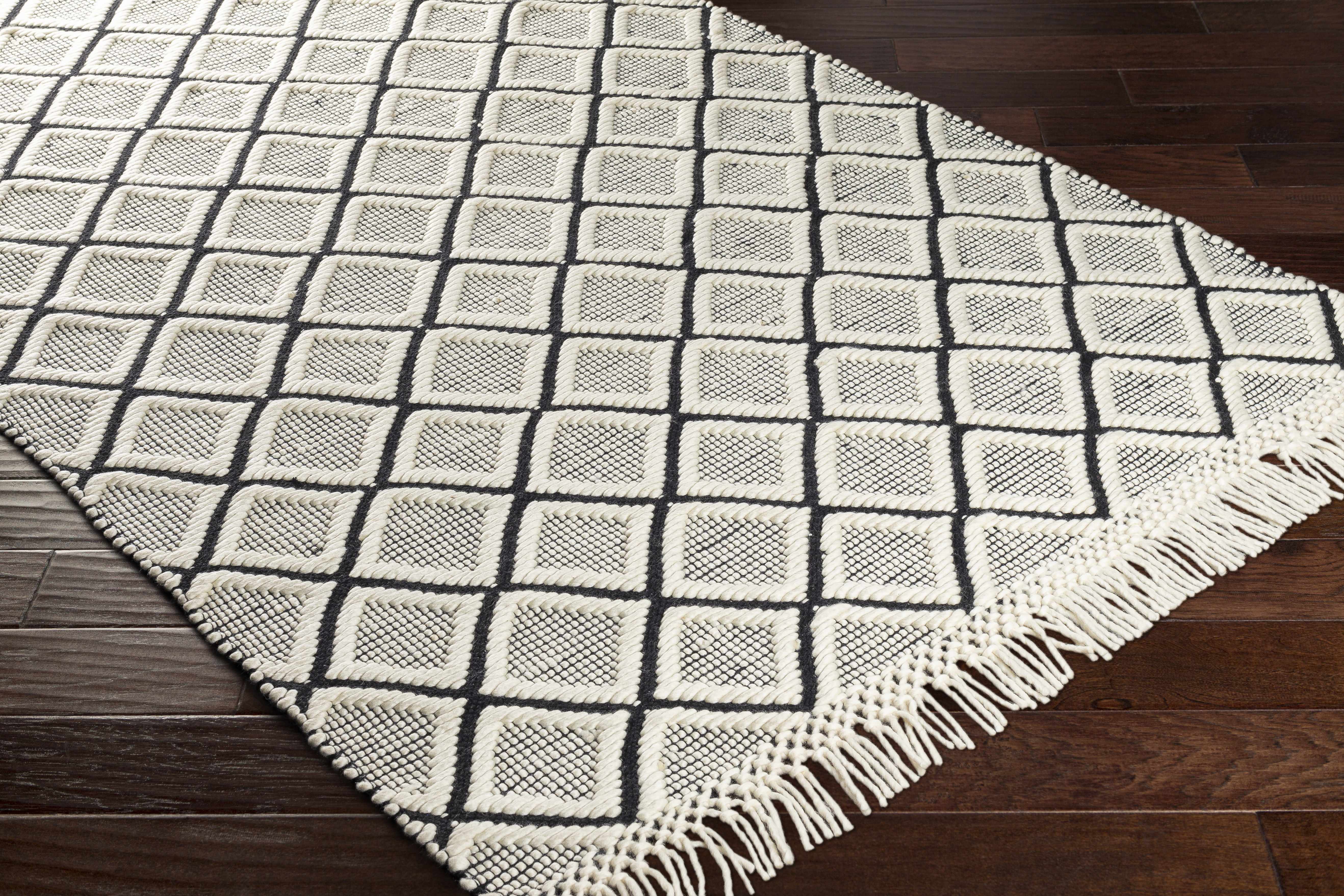 Maria Textured Hand Woven Wool Rug - Clearance - Image 4