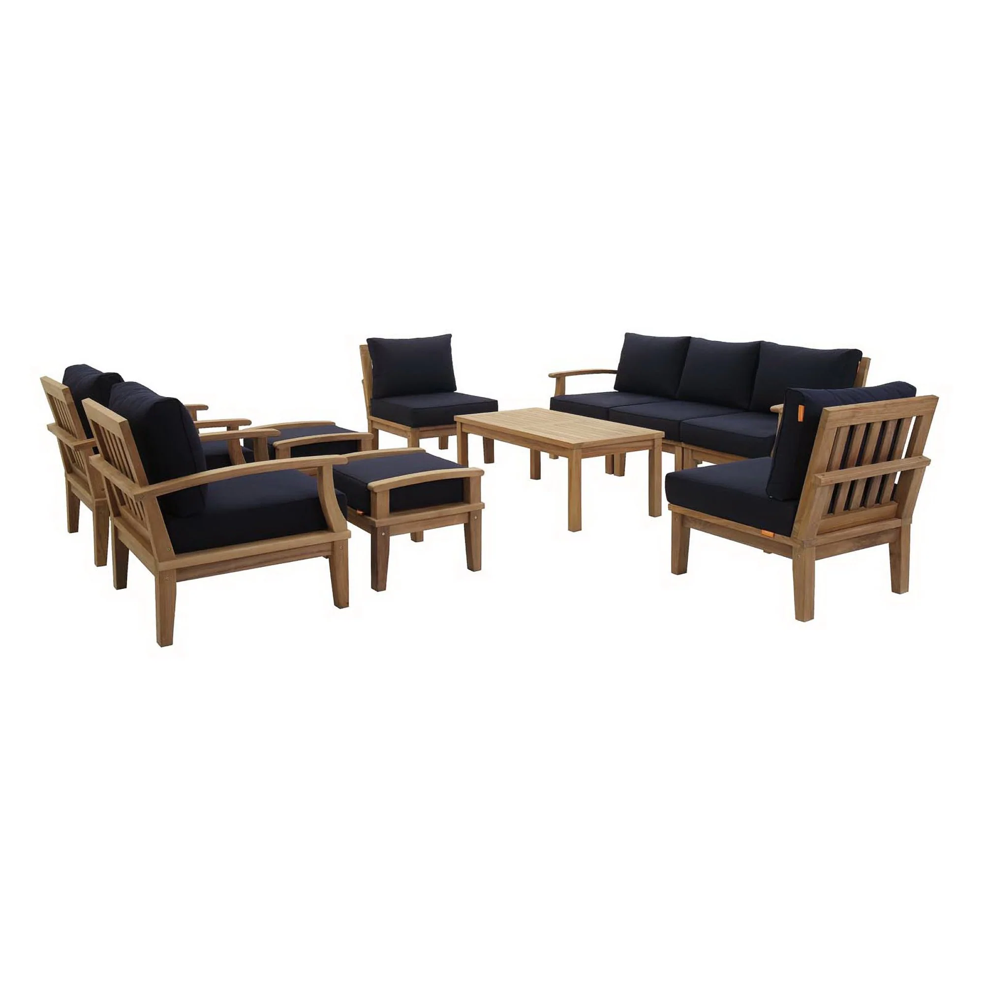 Marina 10 Piece Outdoor Patio Teak Set by Modway - Image 20