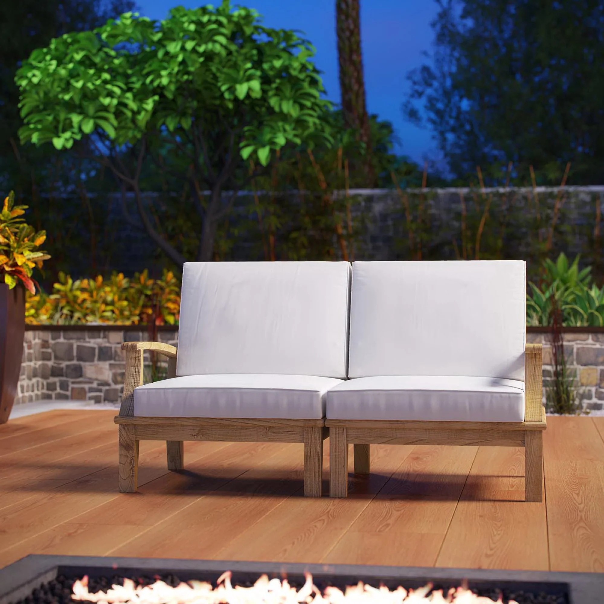 Marina 2 Piece Outdoor Patio Teak Set by Modway - Image 7