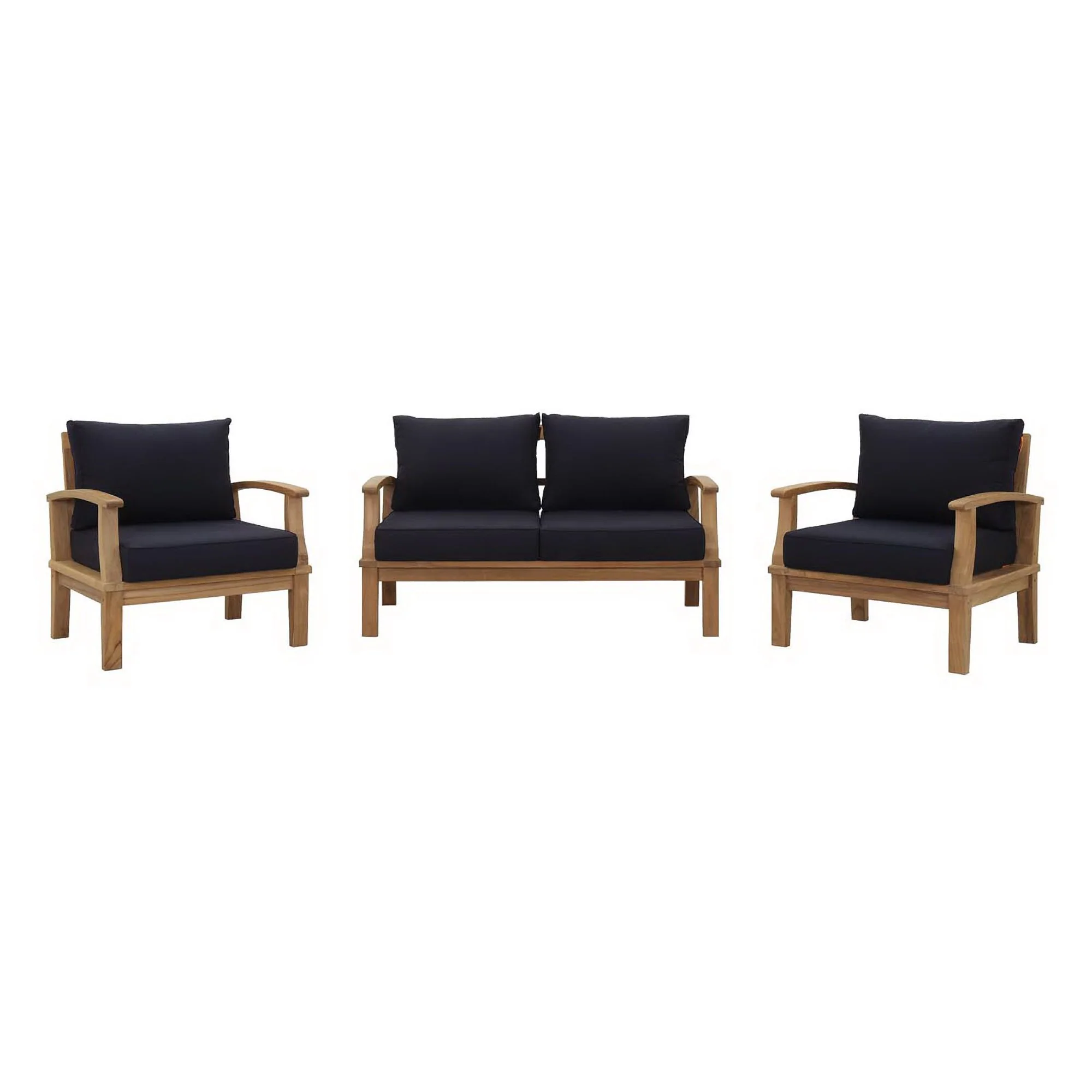 Marina 3 Piece Outdoor Patio Teak Set by Modway - Image 17