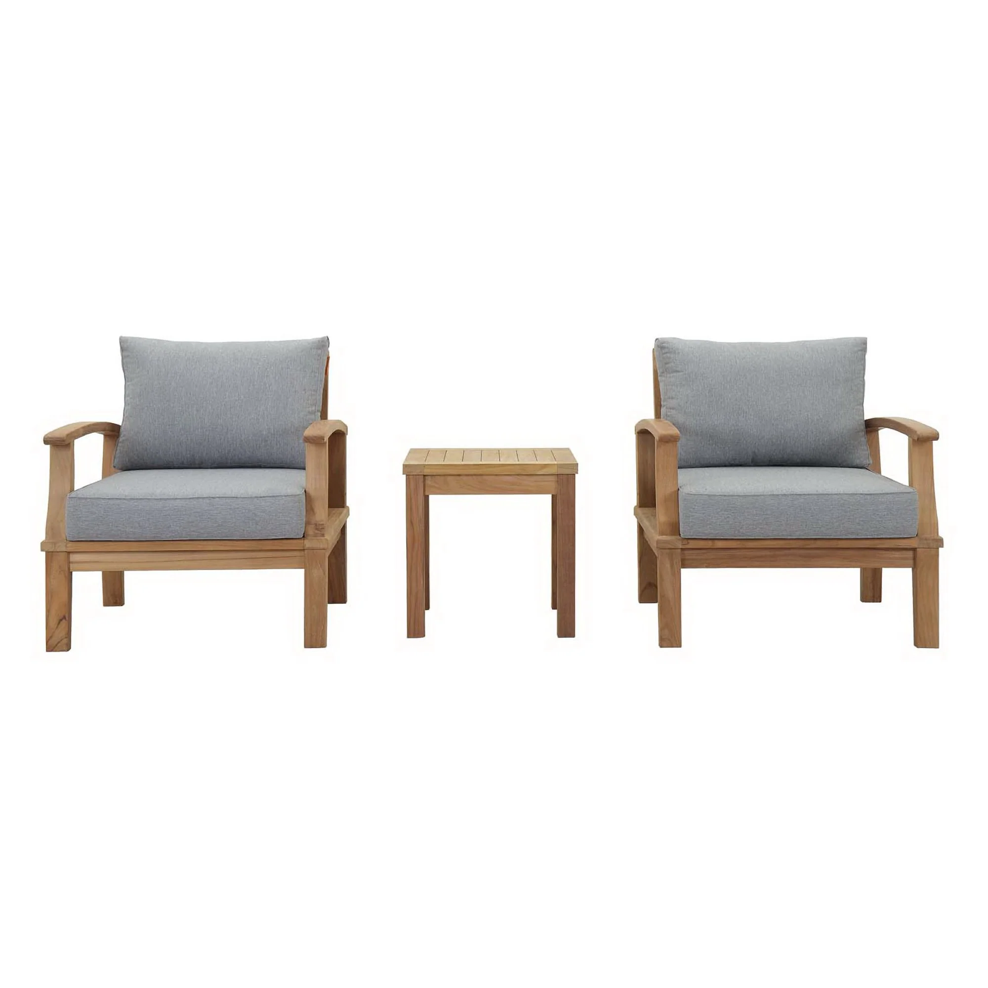 Marina 3-Piece Outdoor Patio Teak Set by Modway - Image 17