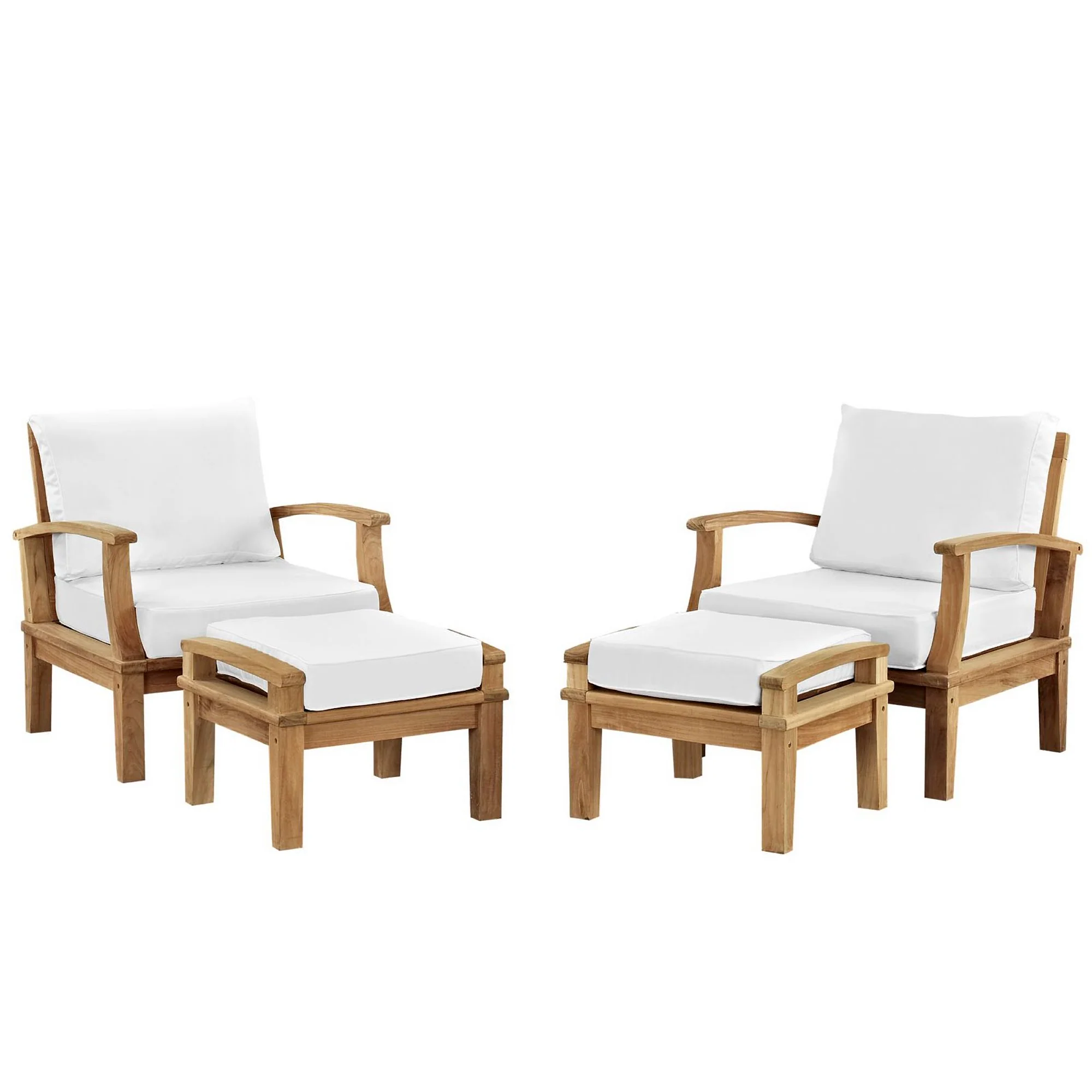 Marina 4 Piece Outdoor Patio Teak Set by Modway - Image 16