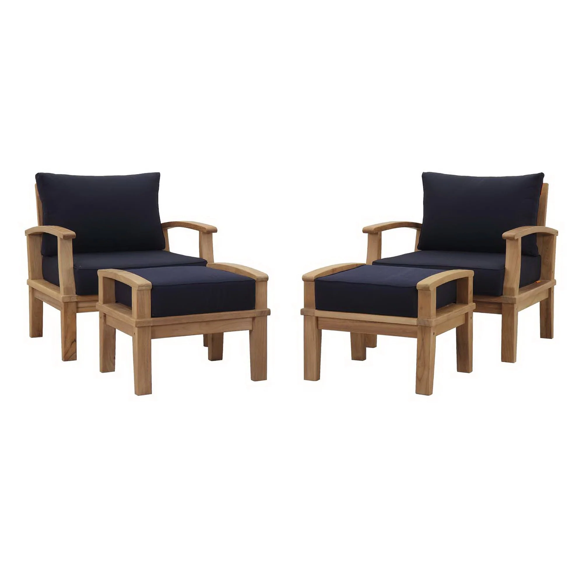 Marina 4 Piece Outdoor Patio Teak Set by Modway - Image 17