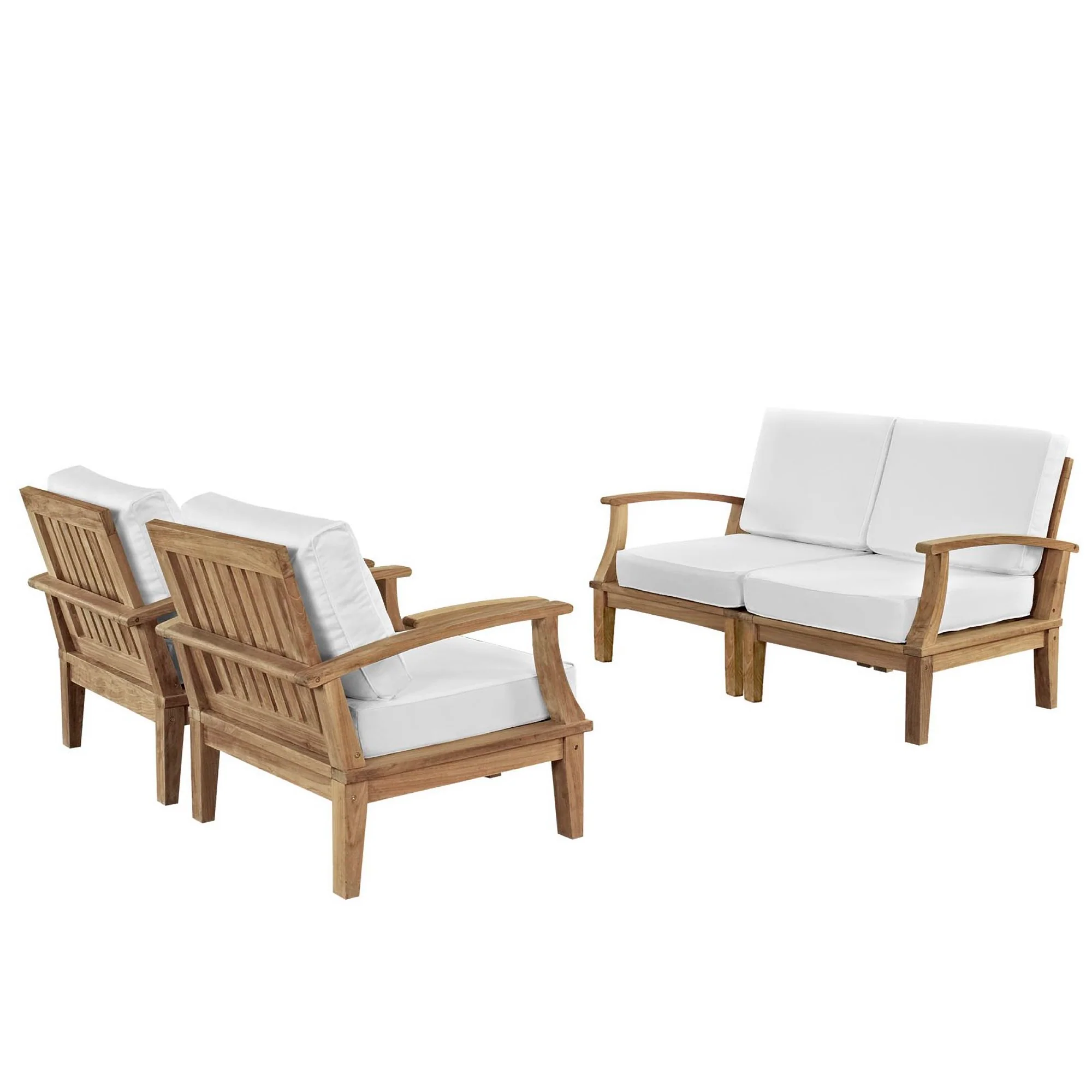 Marina 4 Piece Outdoor Patio Teak Set by Modway - Image 20