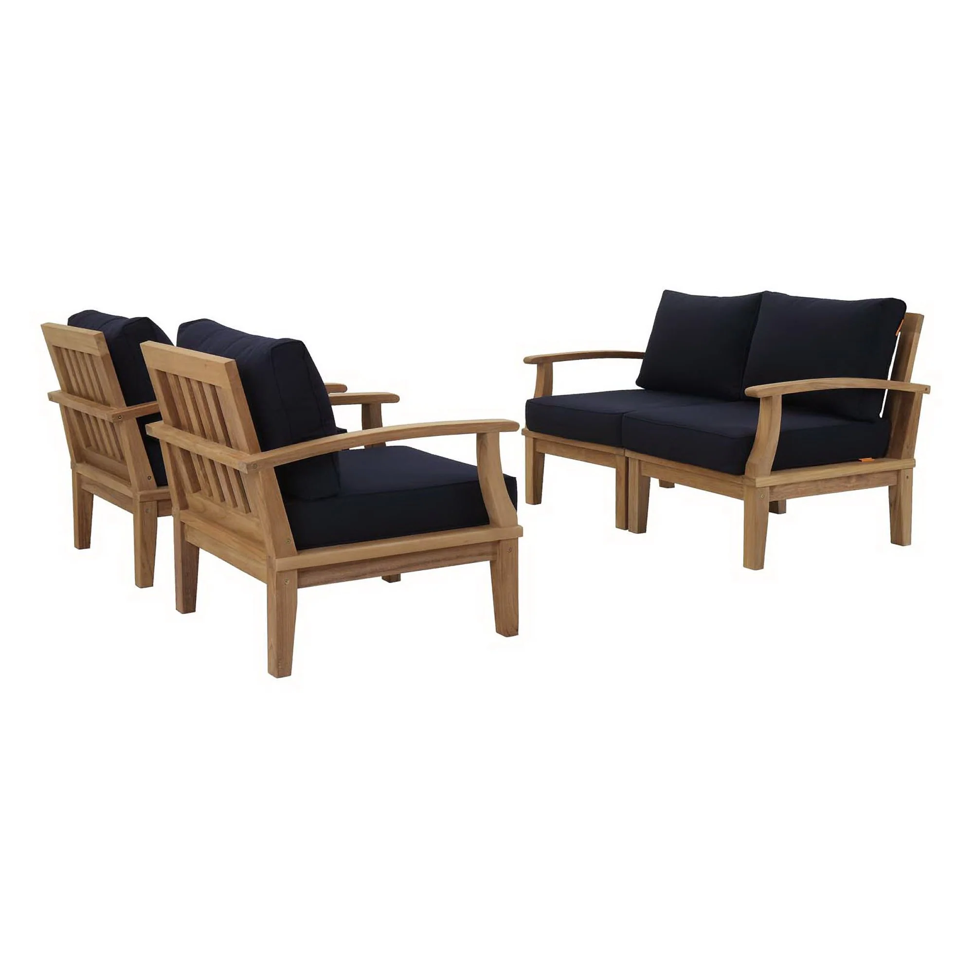 Marina 4 Piece Outdoor Patio Teak Set by Modway - Image 21