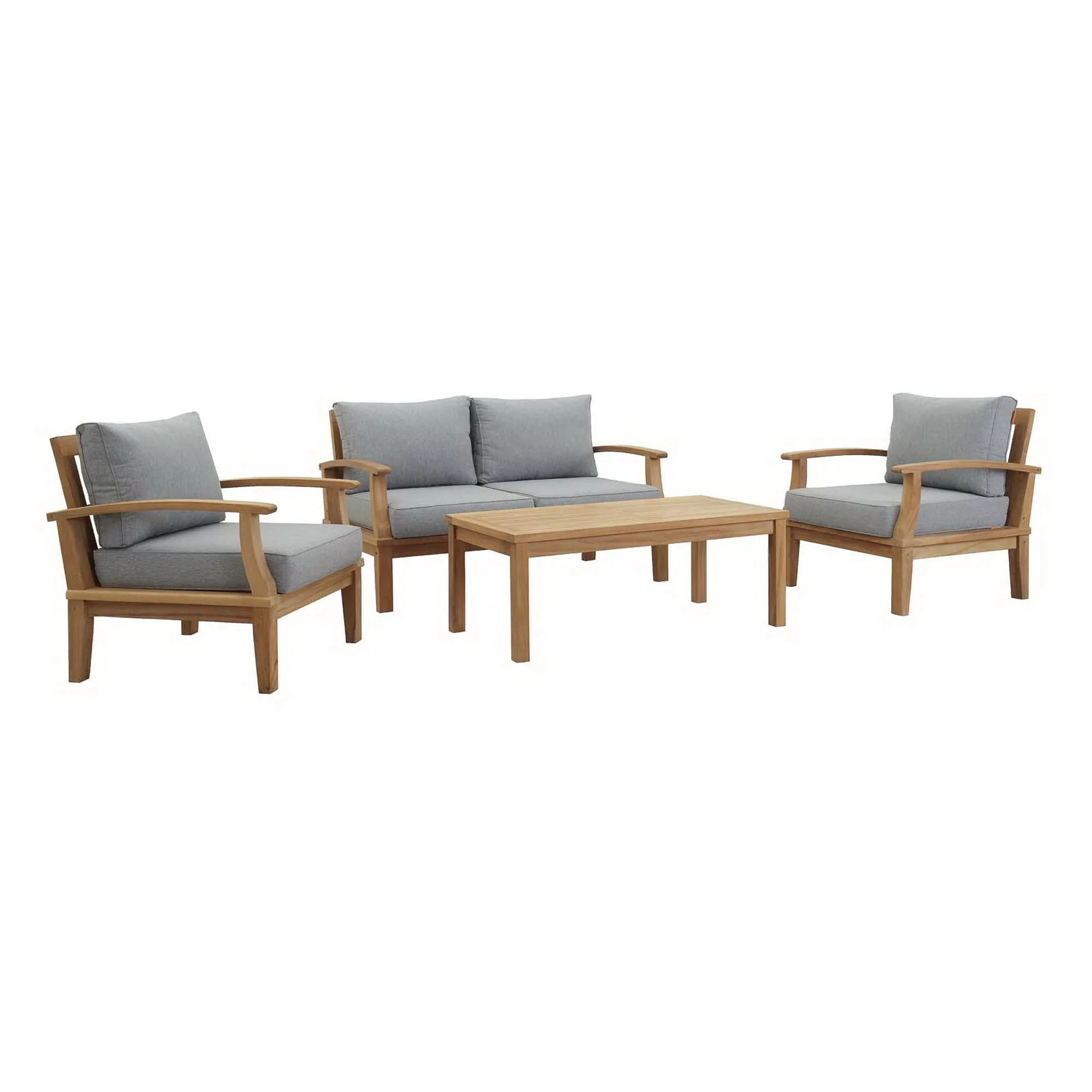 Marina 4 Piece Outdoor Patio Teak Set by Modway - Image 20