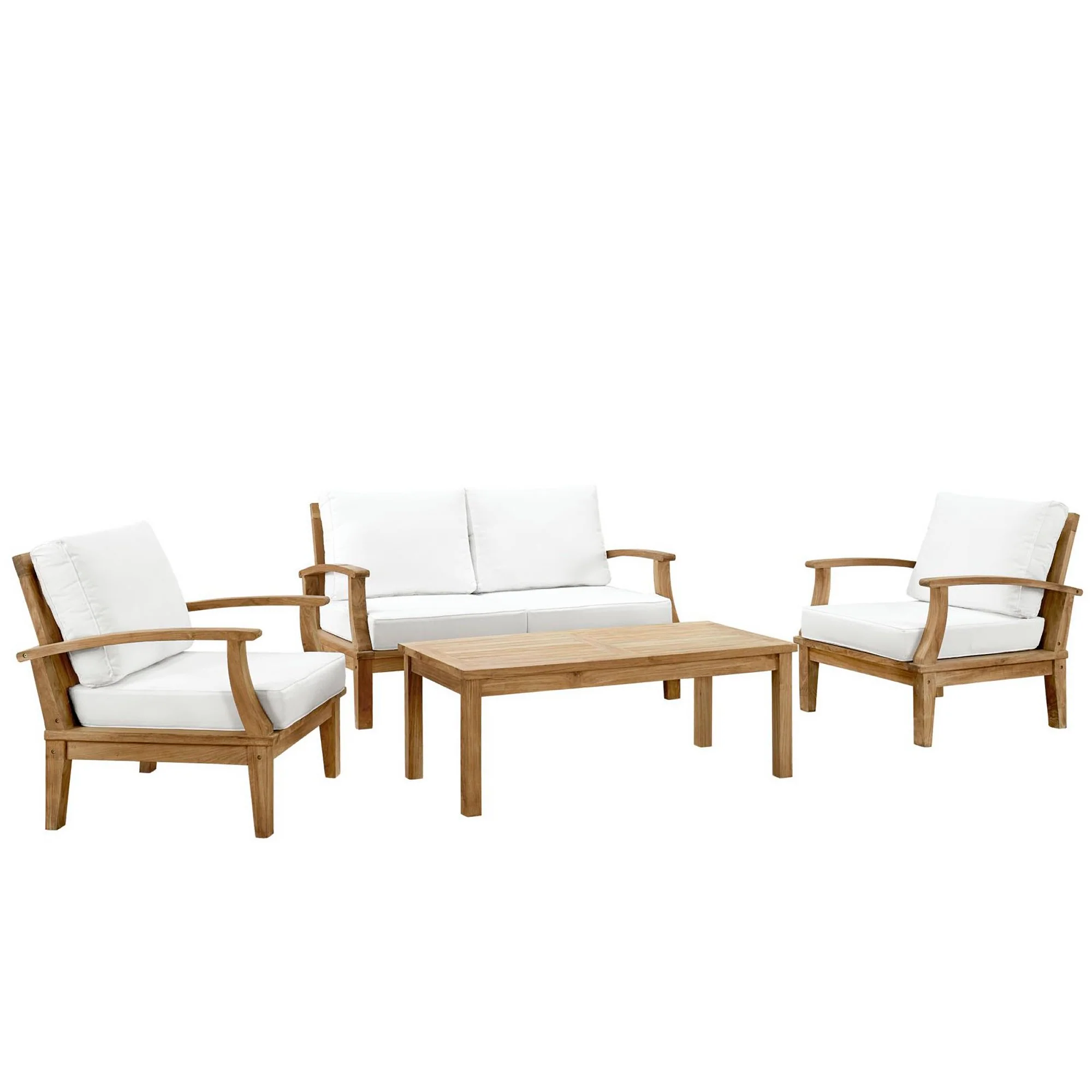 Marina 4 Piece Outdoor Patio Teak Set by Modway - Image 21