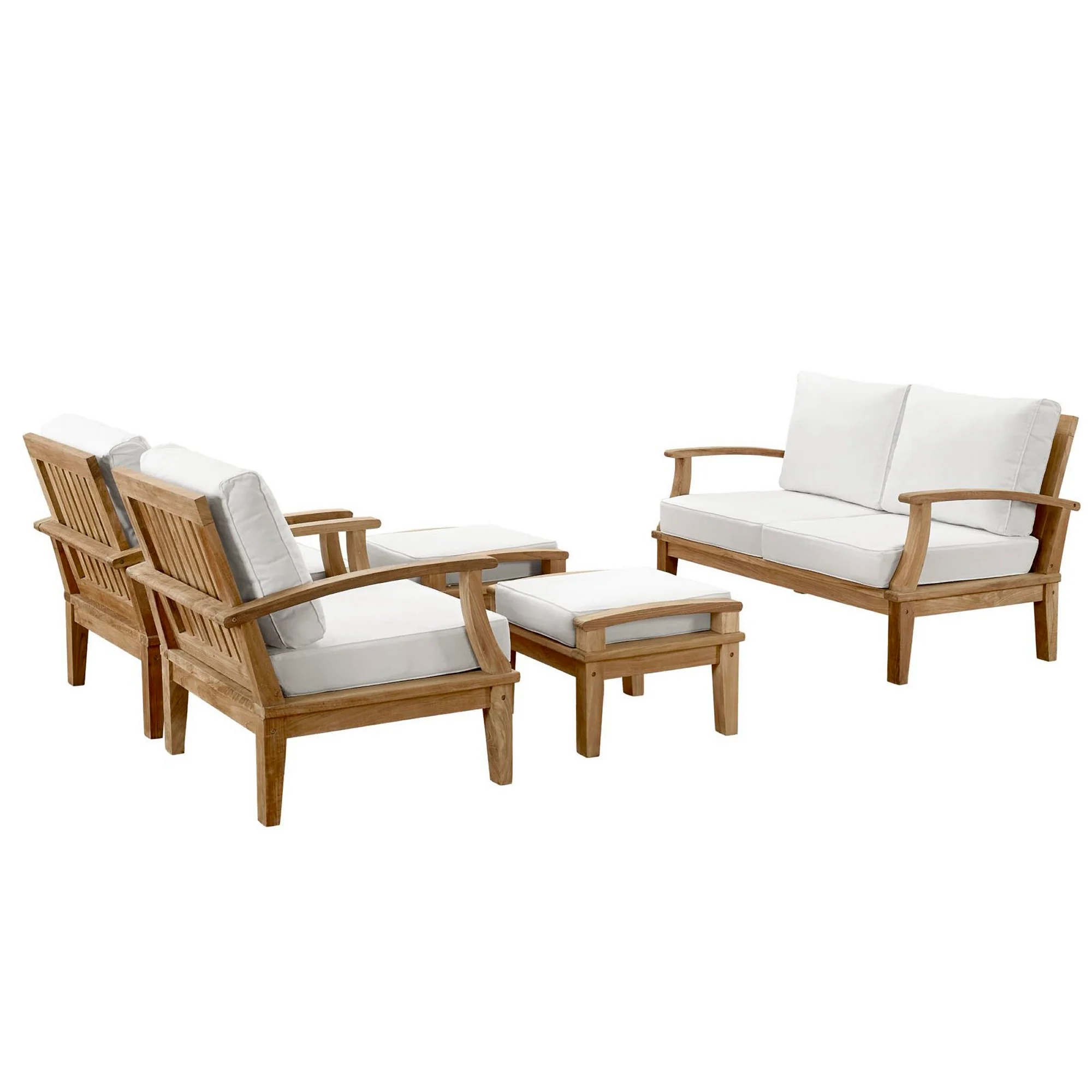 Marina 5 Piece Outdoor Patio Teak Set by Modway - Image 19