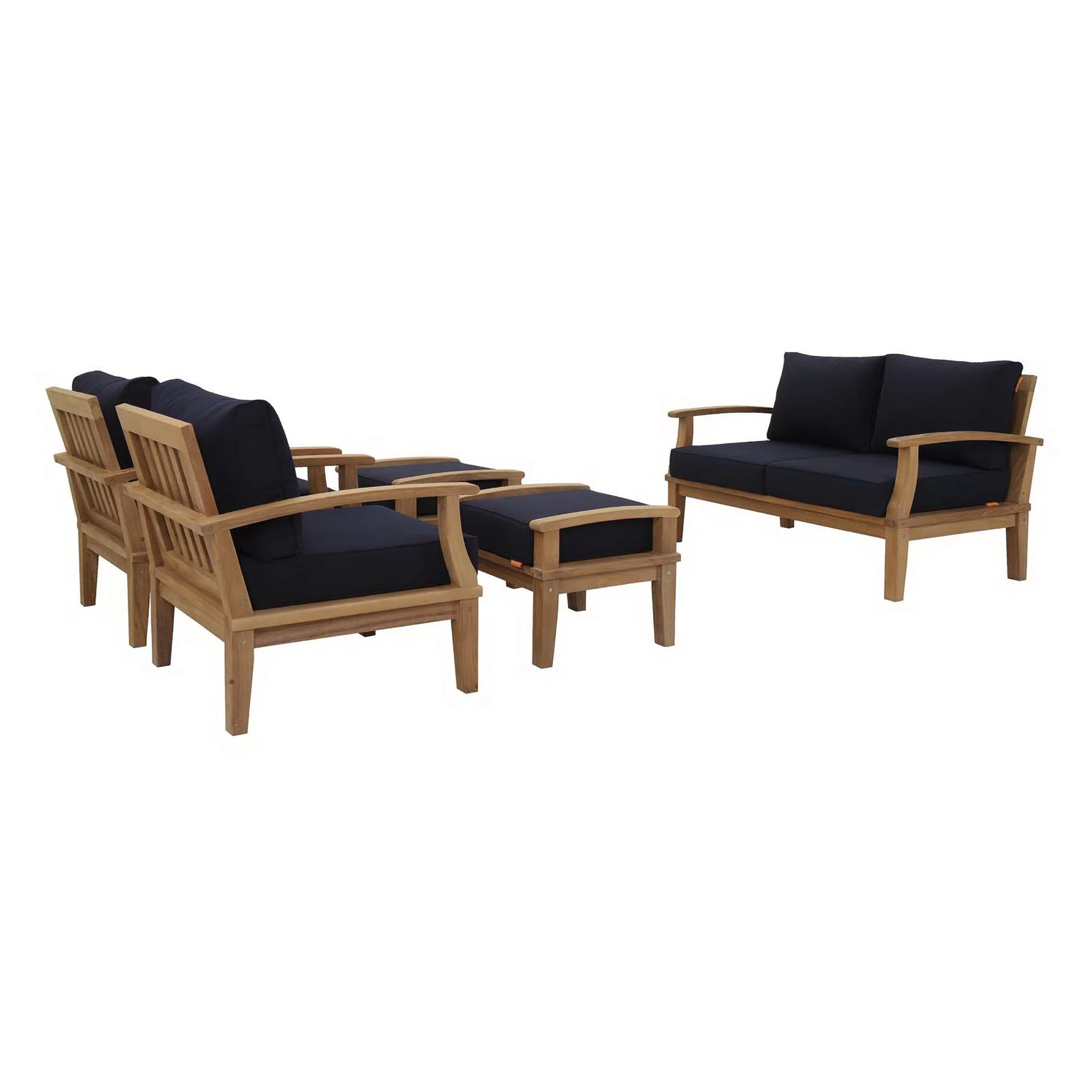 Marina 5 Piece Outdoor Patio Teak Set by Modway - Image 20