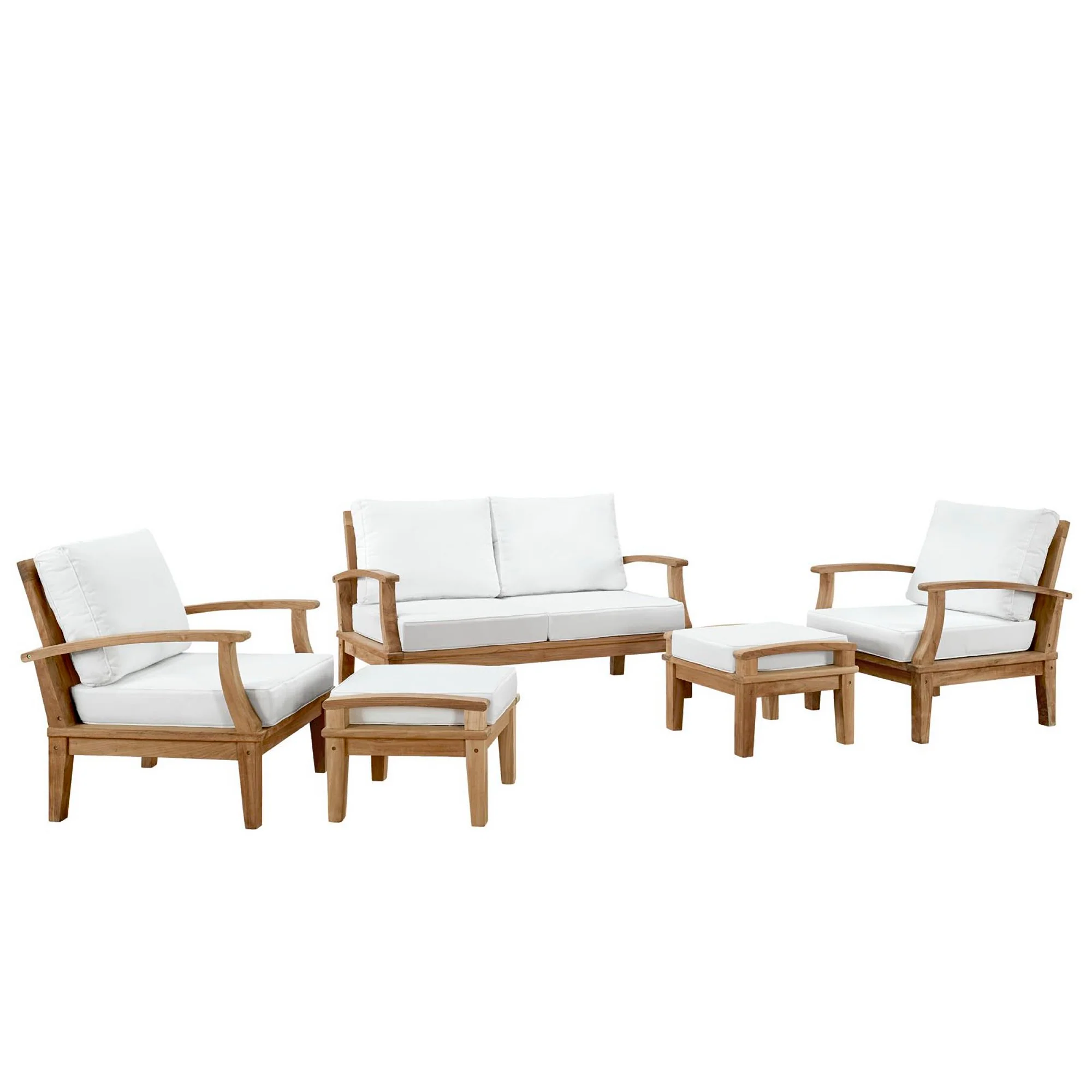 Marina 5 Piece Outdoor Patio Teak Set by Modway - Image 21