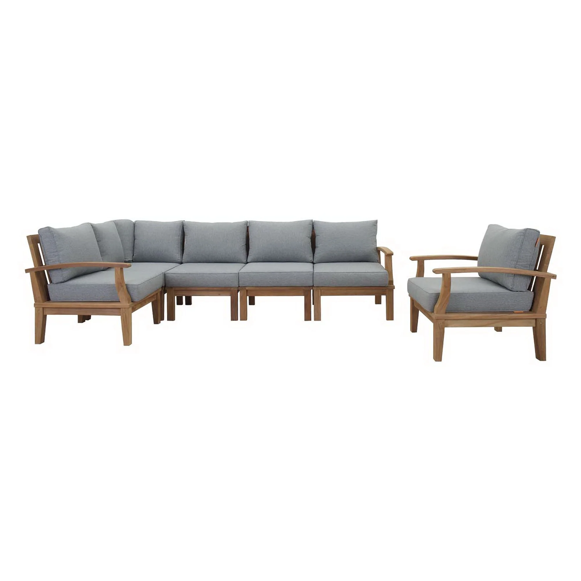 Marina 6 Piece Outdoor Patio Teak Set by Modway - Image 20