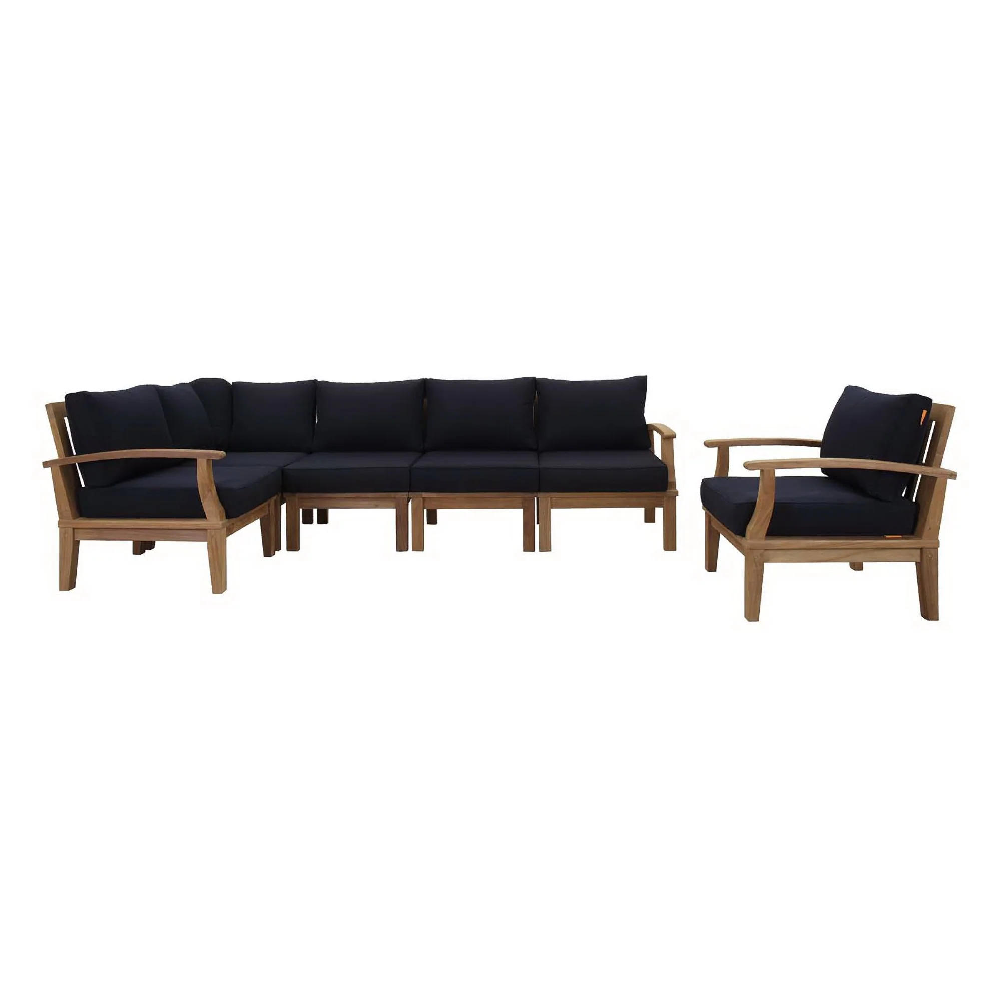 Marina 6 Piece Outdoor Patio Teak Set by Modway - Image 21