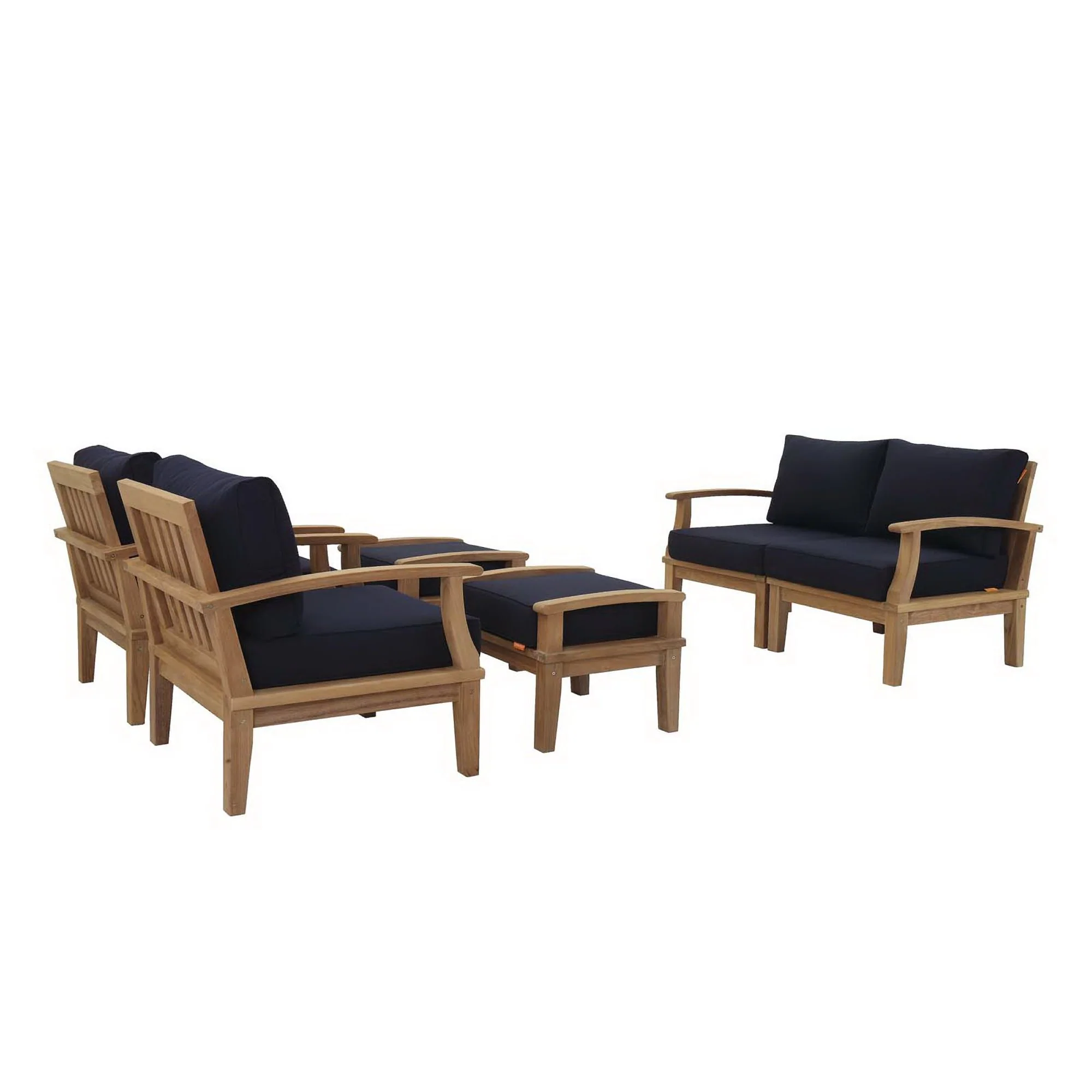 Marina 6 Piece Outdoor Patio Teak Set by Modway - Image 20