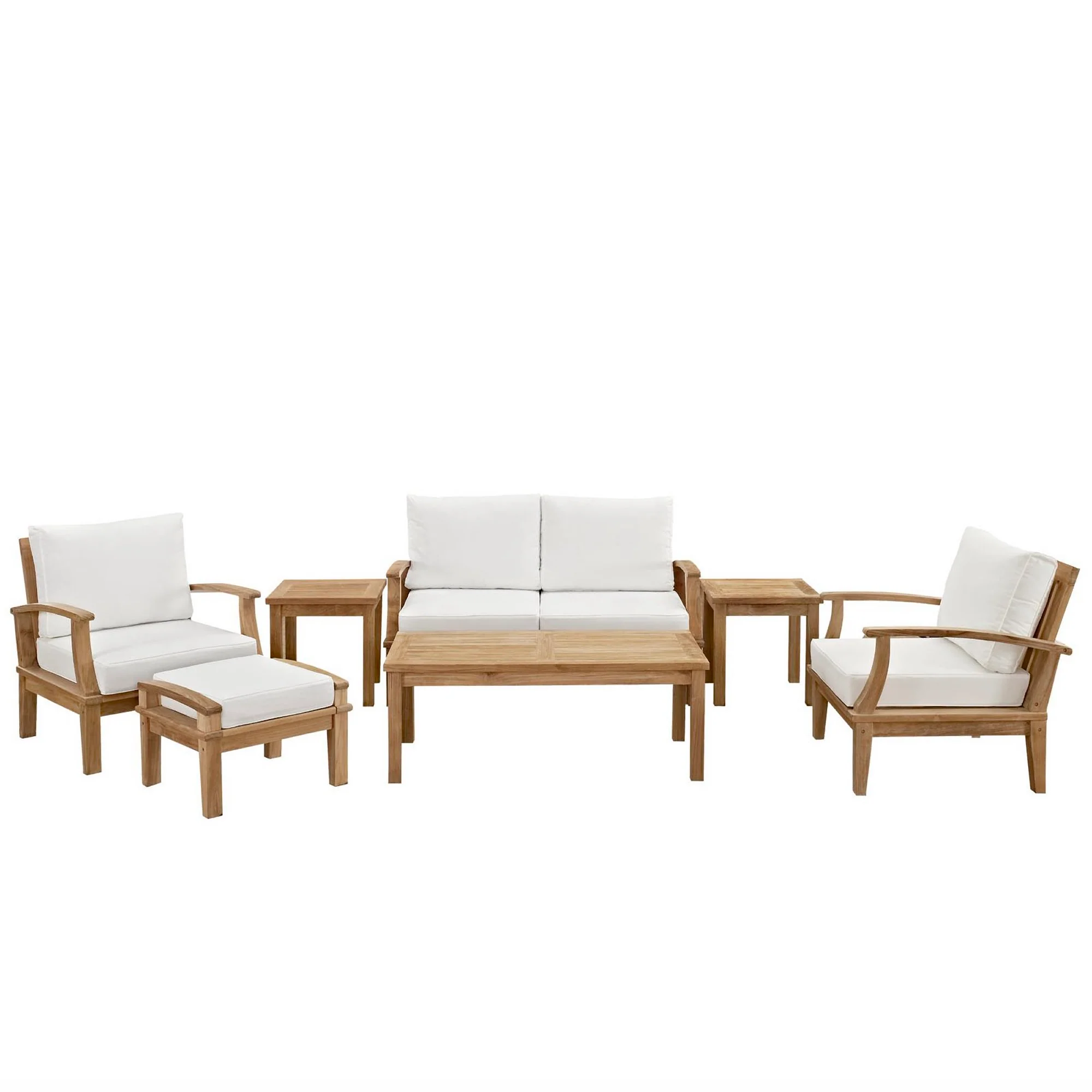 Marina 7 Piece Outdoor Patio Teak Set by Modway - Image 20