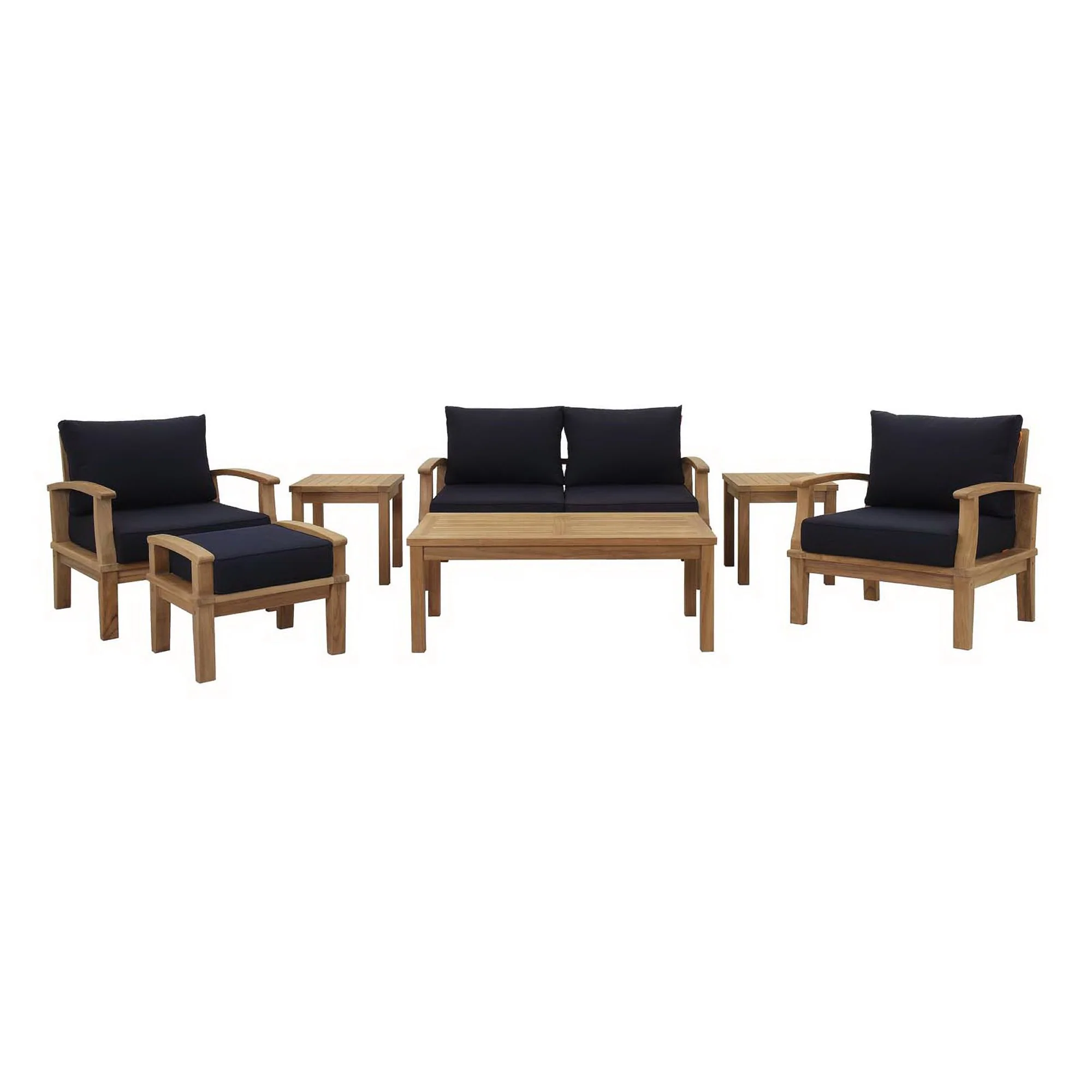 Marina 7 Piece Outdoor Patio Teak Set by Modway - Image 21