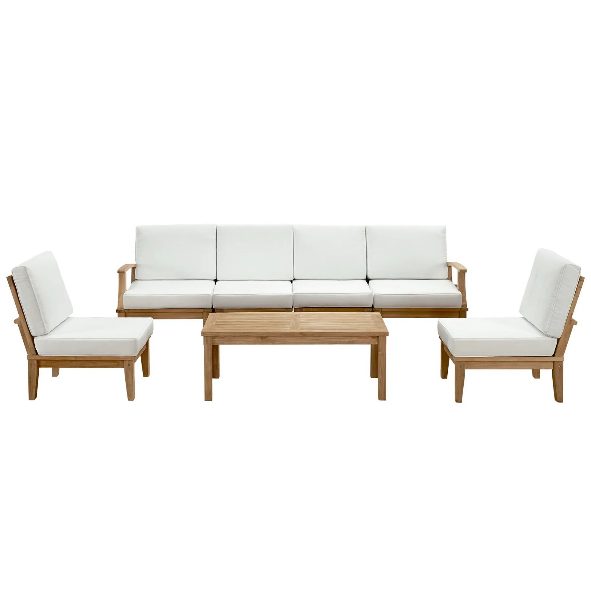 Marina 7 Piece Outdoor Patio Teak Set by Modway - Image 20