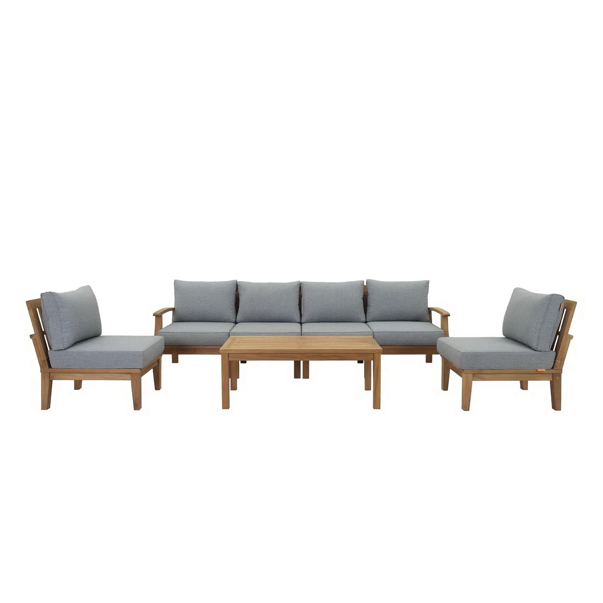 Marina 7 Piece Outdoor Patio Teak Set by Modway - Image 21