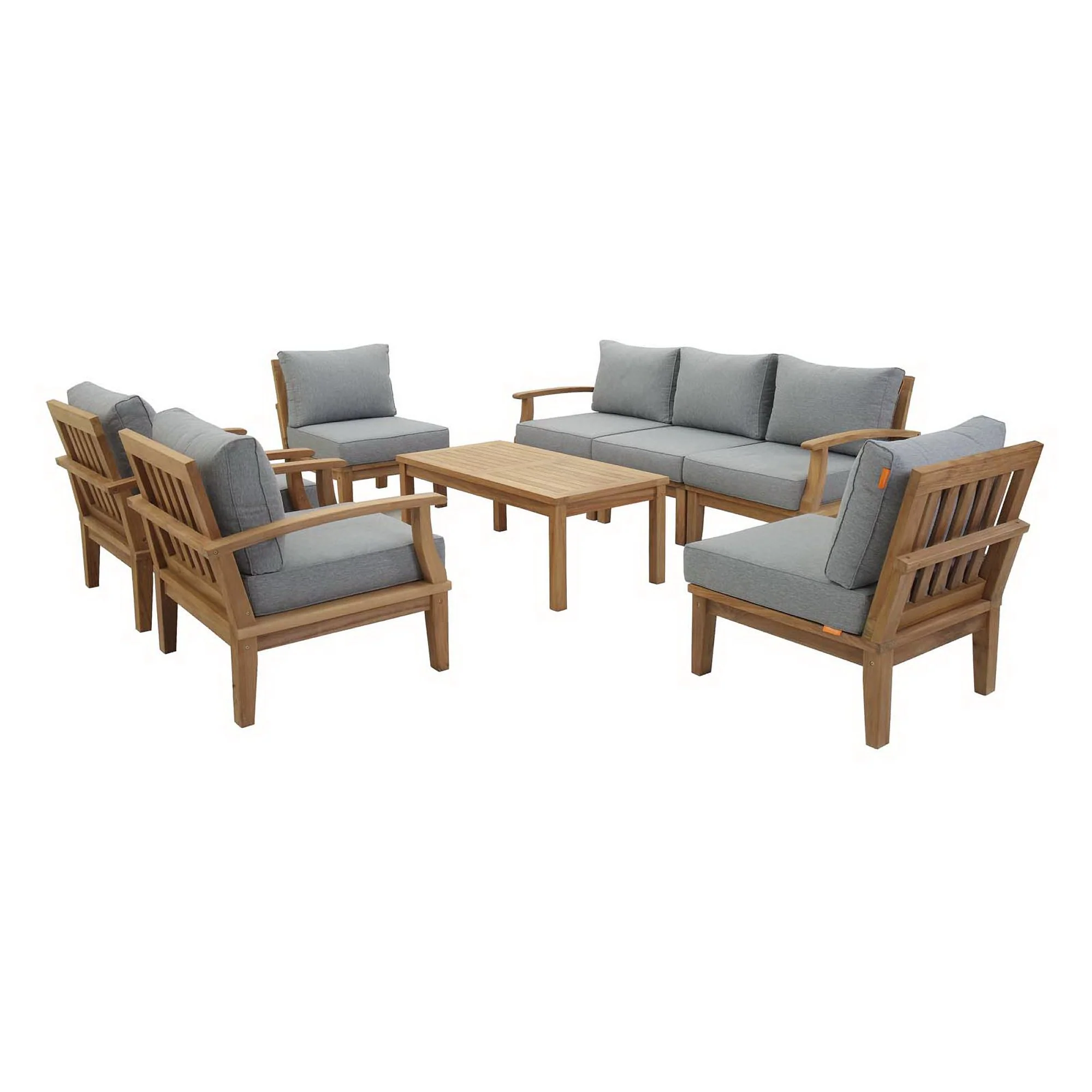 Marina 8 Piece Outdoor Patio Teak Set by Modway - Image 21