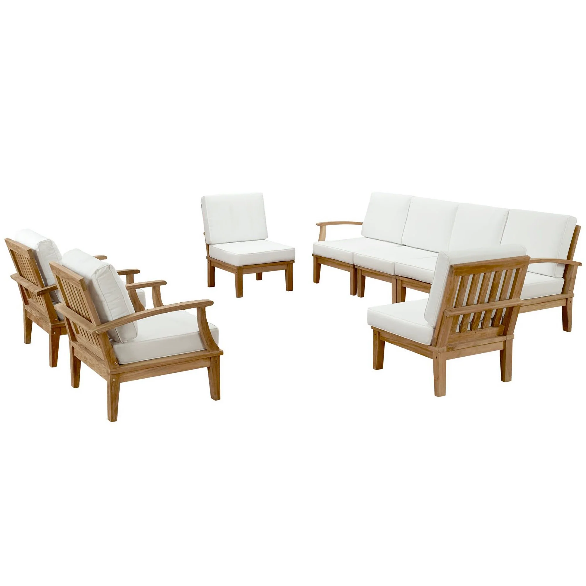 Marina 8 Piece Outdoor Patio Teak Set by Modway - Image 20