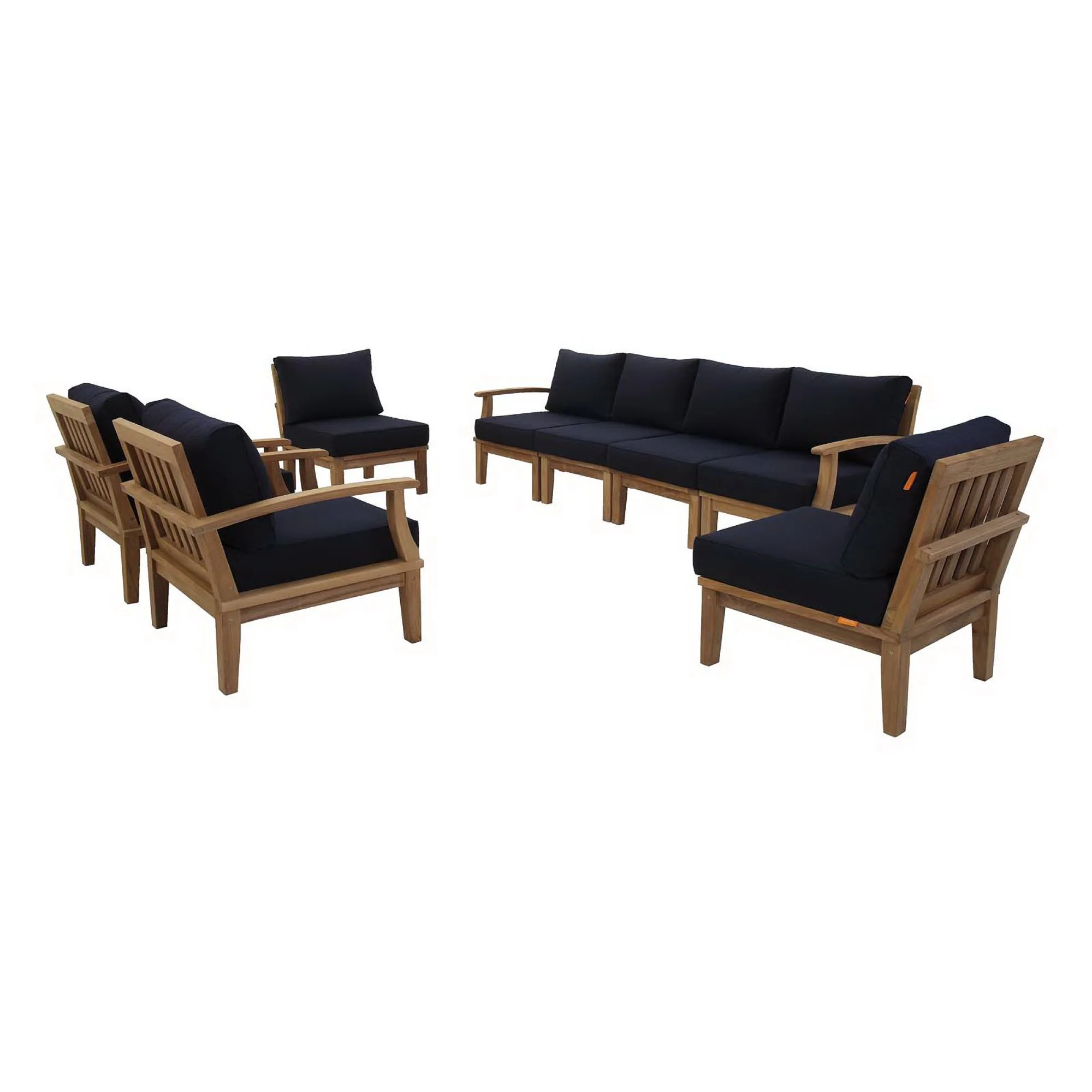 Marina 8 Piece Outdoor Patio Teak Set by Modway - Image 21