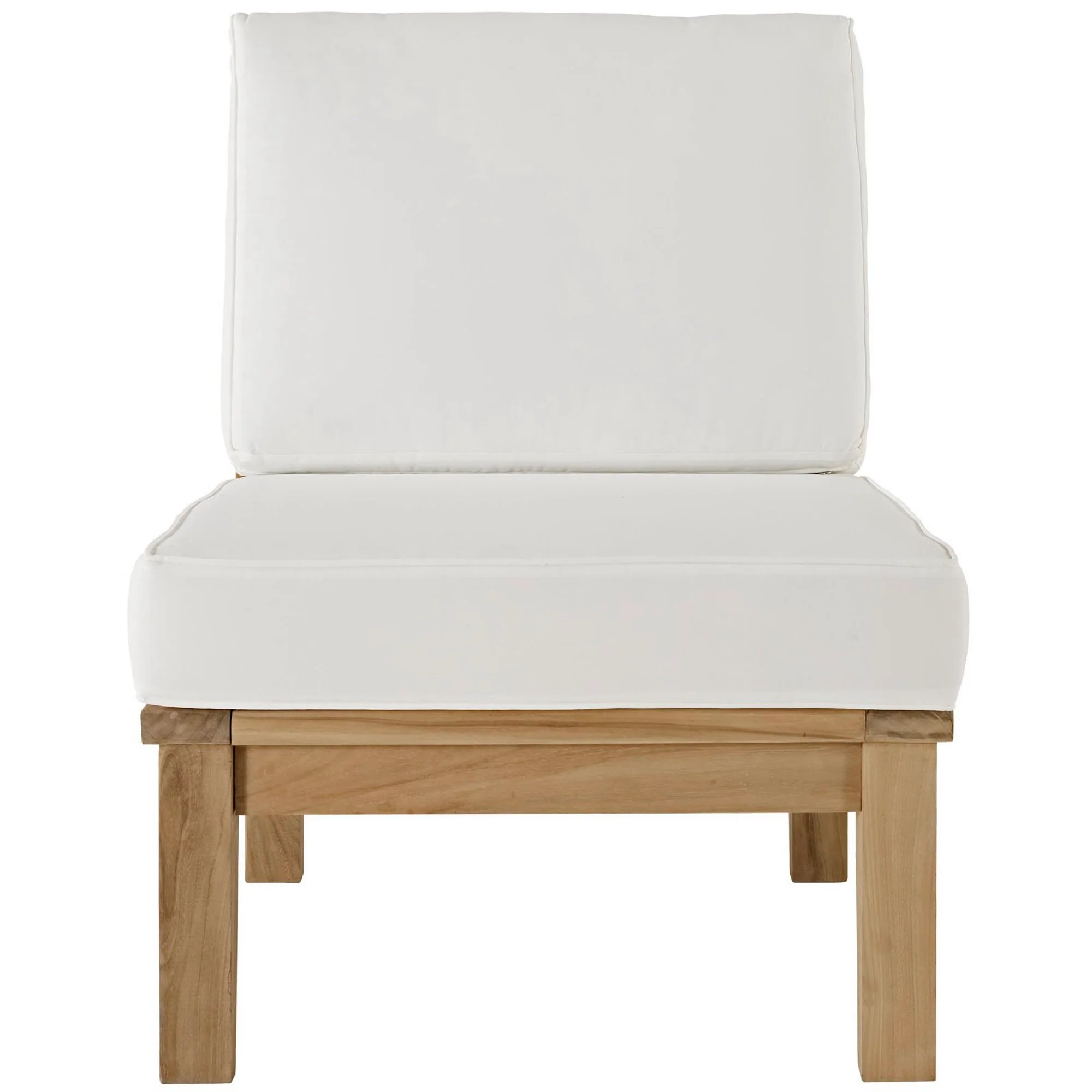 Marina Armless Outdoor Patio Teak Sofa by Modway - Image 14