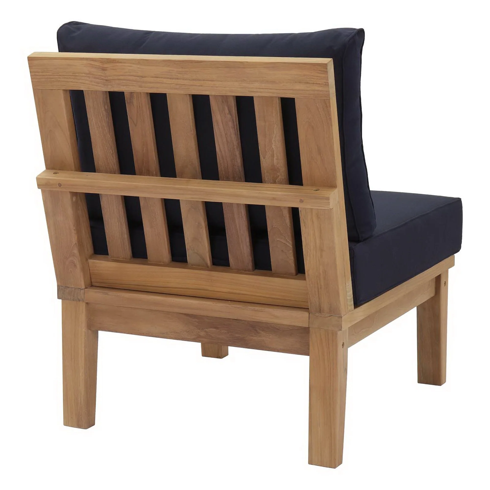Marina Armless Outdoor Patio Teak Sofa by Modway - Image 15