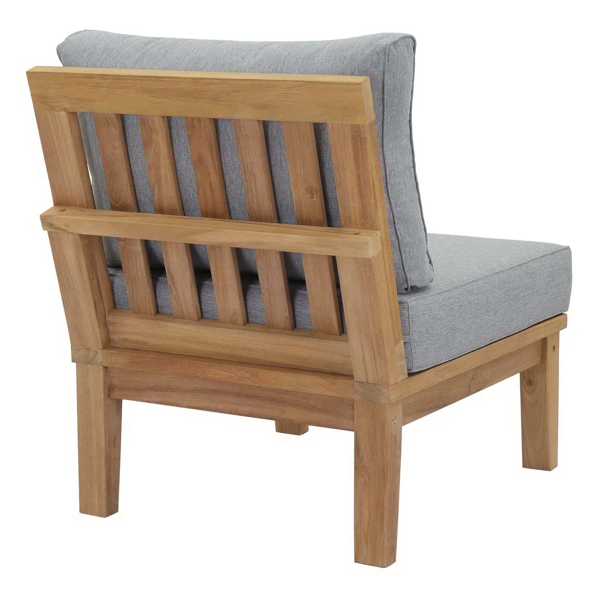 Marina Armless Outdoor Patio Teak Sofa by Modway - Image 3