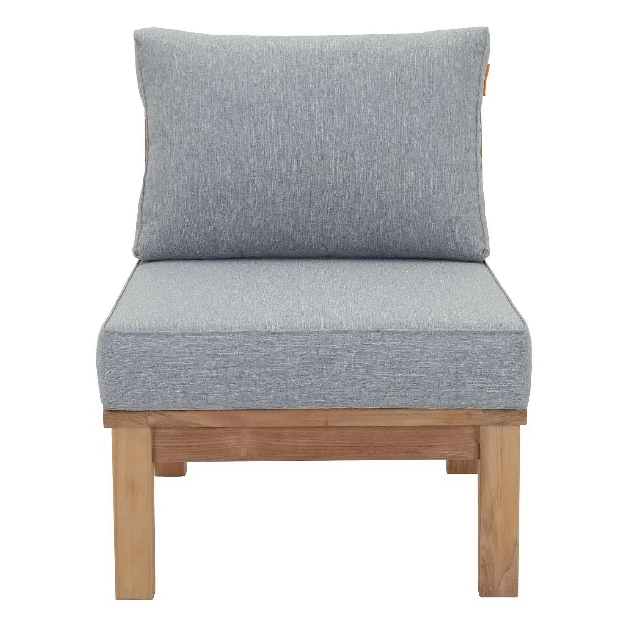 Marina Armless Outdoor Patio Teak Sofa by Modway - Image 4