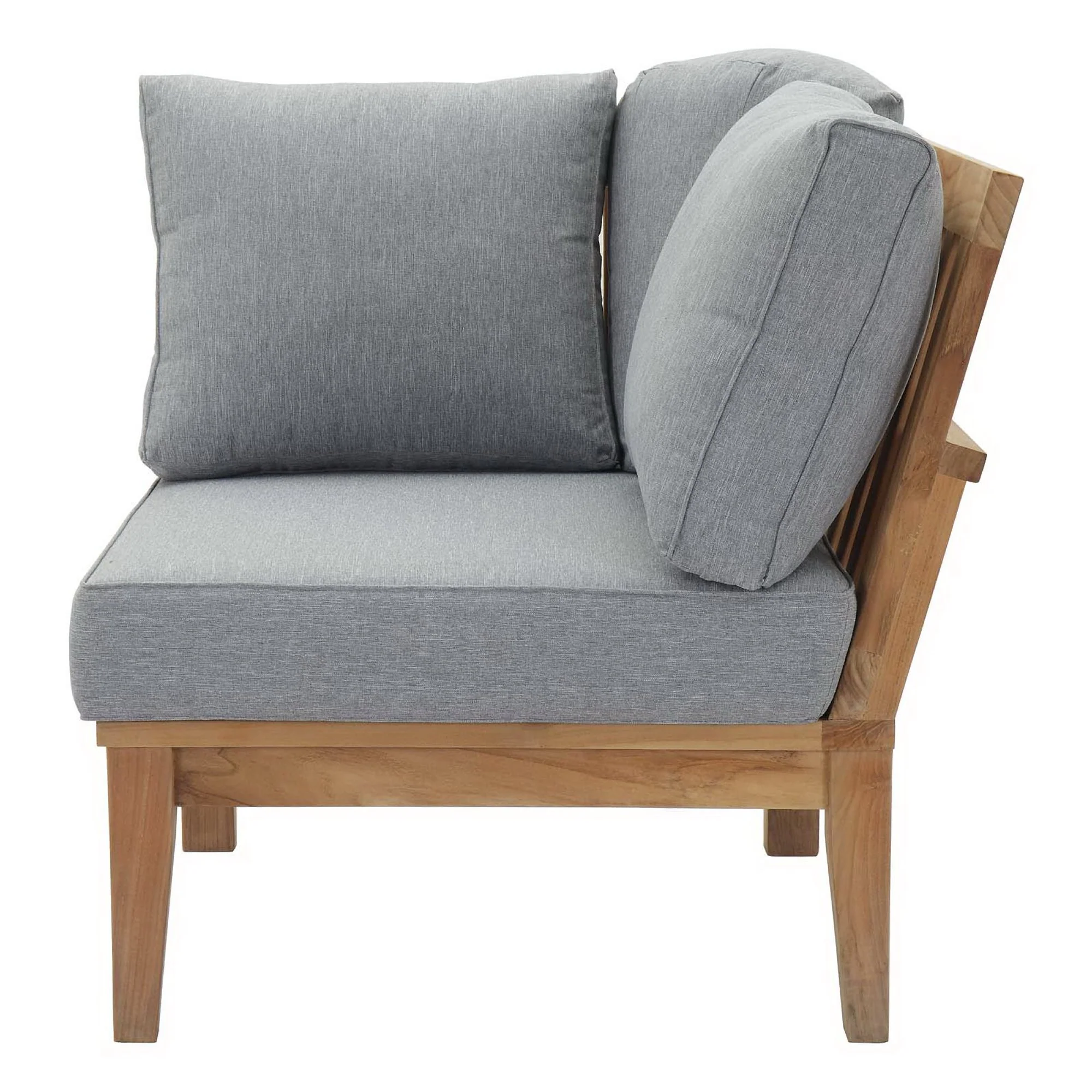 Marina Outdoor Patio Teak Corner Sofa by Modway - Image 11