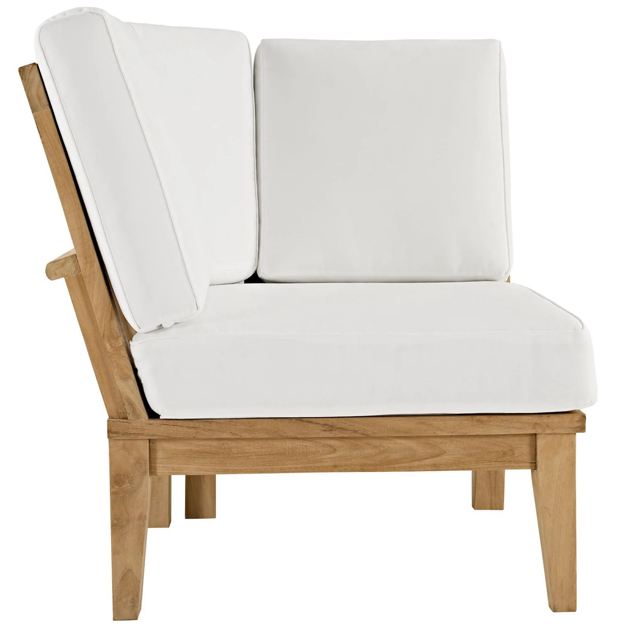 Marina Outdoor Patio Teak Corner Sofa by Modway - Image 2