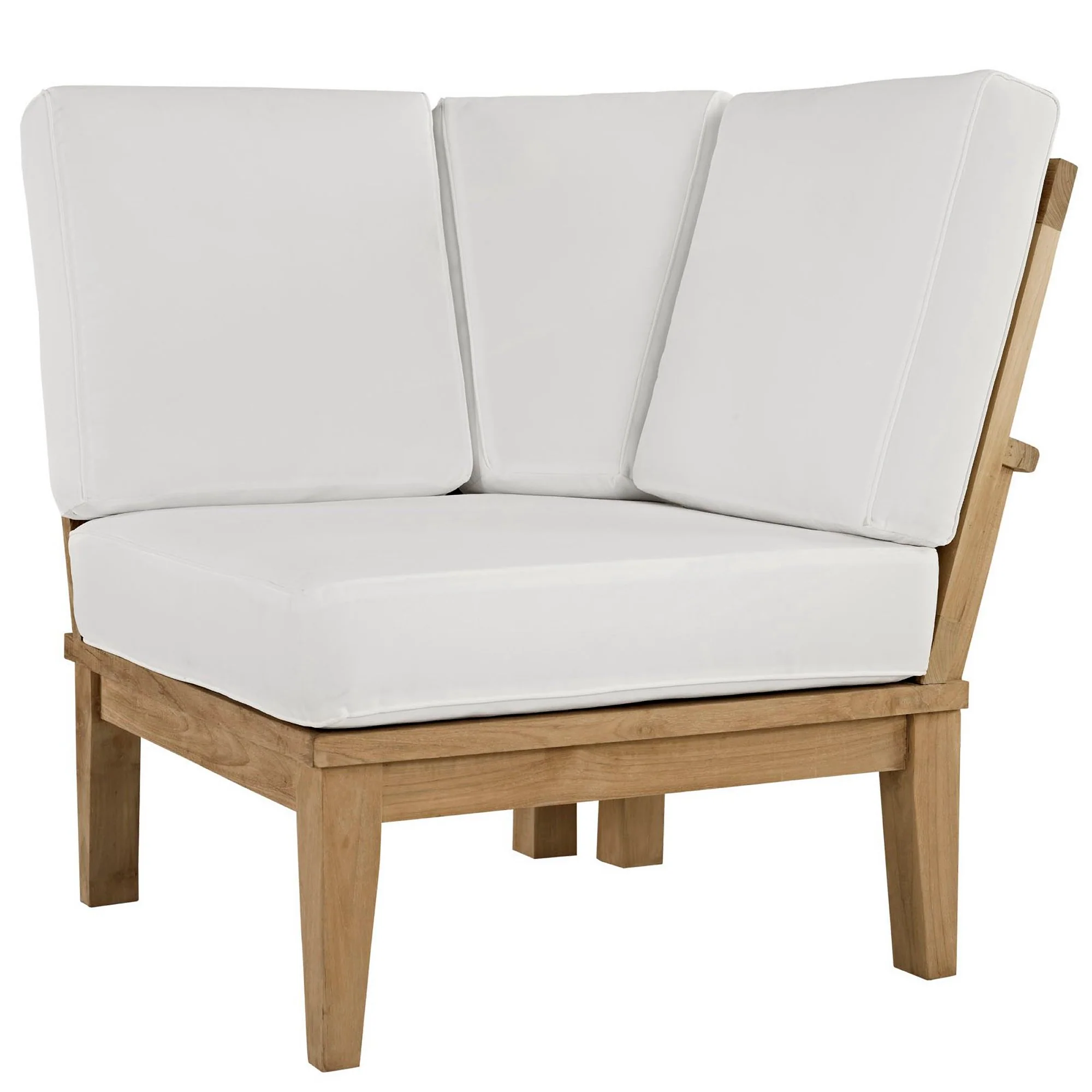 Marina Outdoor Patio Teak Corner Sofa by Modway - Image 3