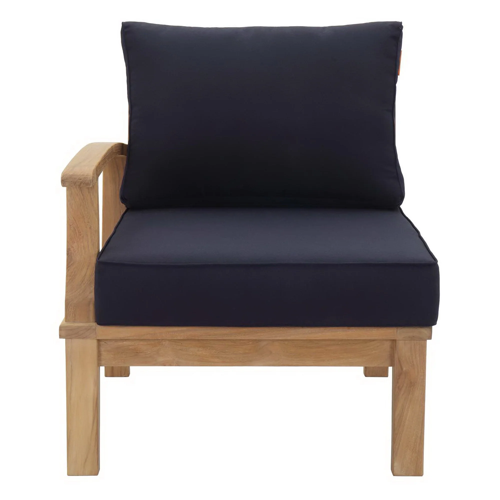 Marina Outdoor Patio Teak Left-Facing Sofa by Modway - Image 10