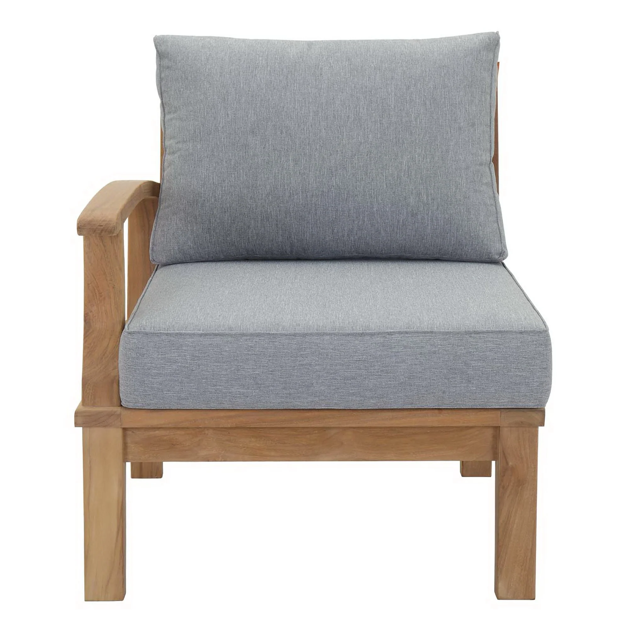 Marina Outdoor Patio Teak Left-Facing Sofa by Modway - Image 11