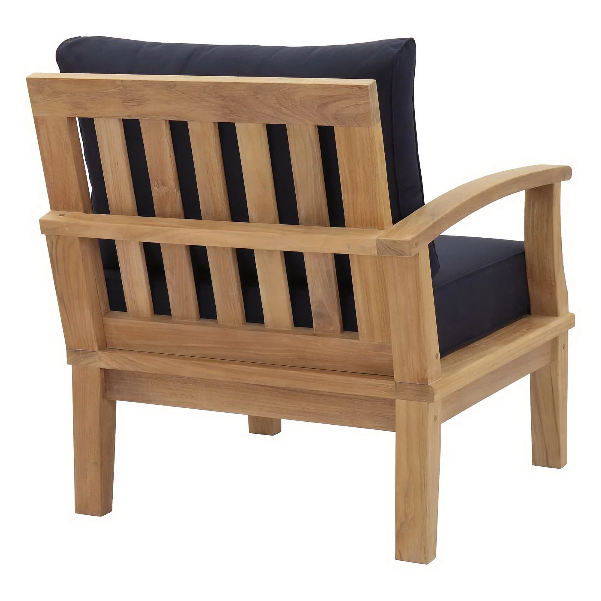Marina Outdoor Patio Teak Left-Facing Sofa by Modway - Image 14
