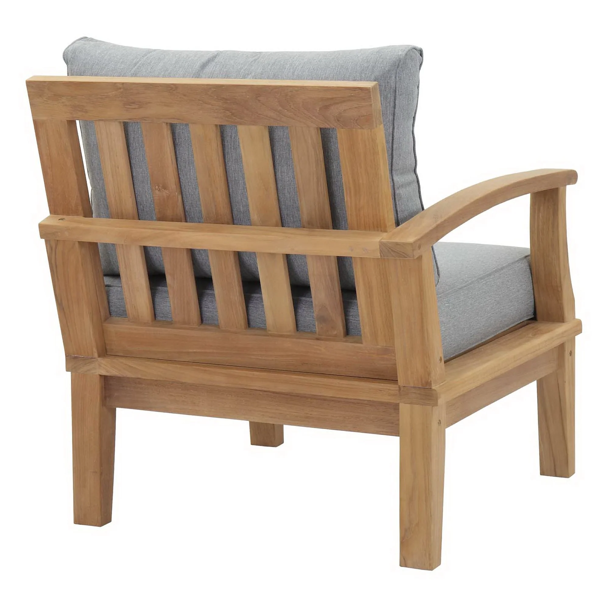 Marina Outdoor Patio Teak Left-Facing Sofa by Modway - Image 15