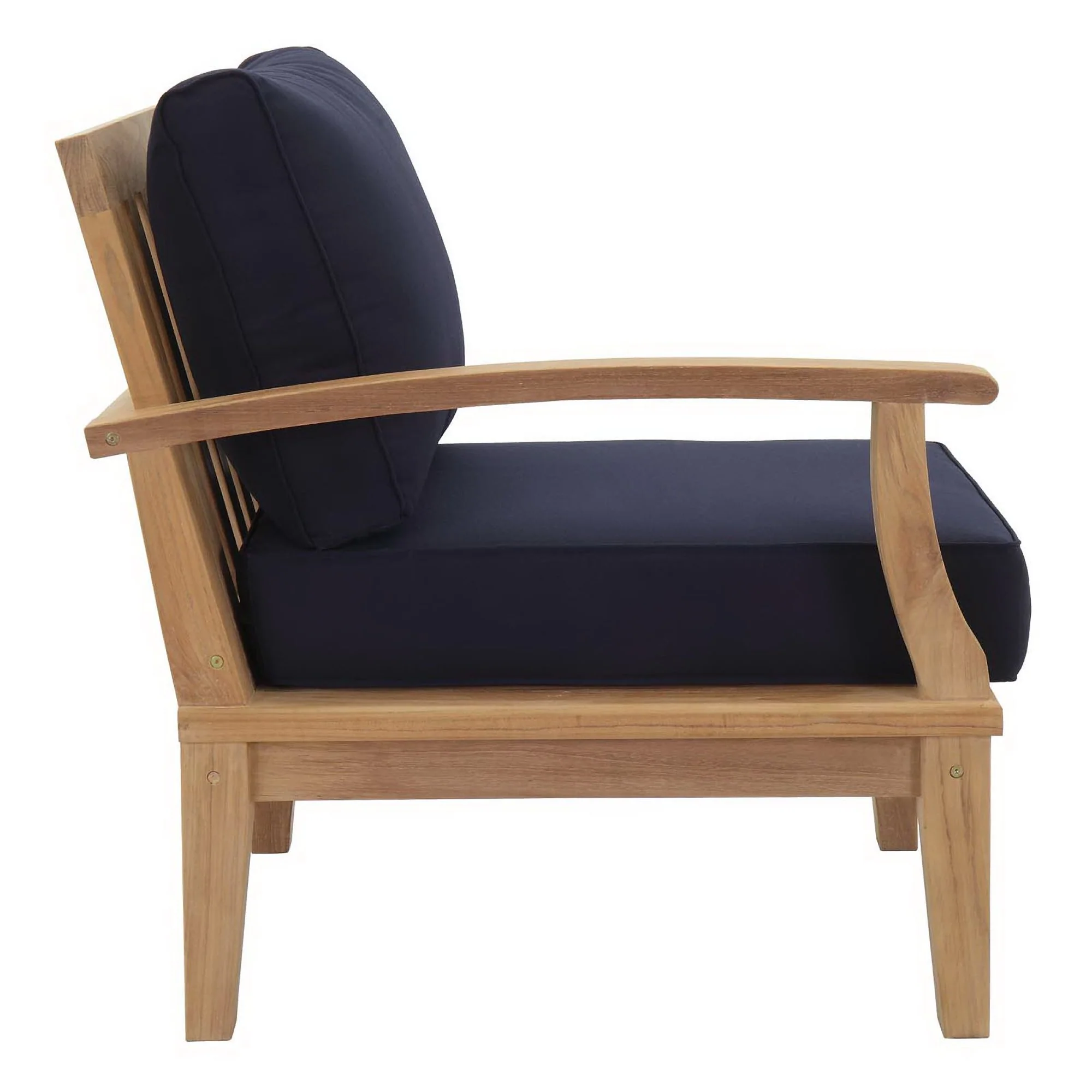 Marina Outdoor Patio Teak Left-Facing Sofa by Modway - Image 16