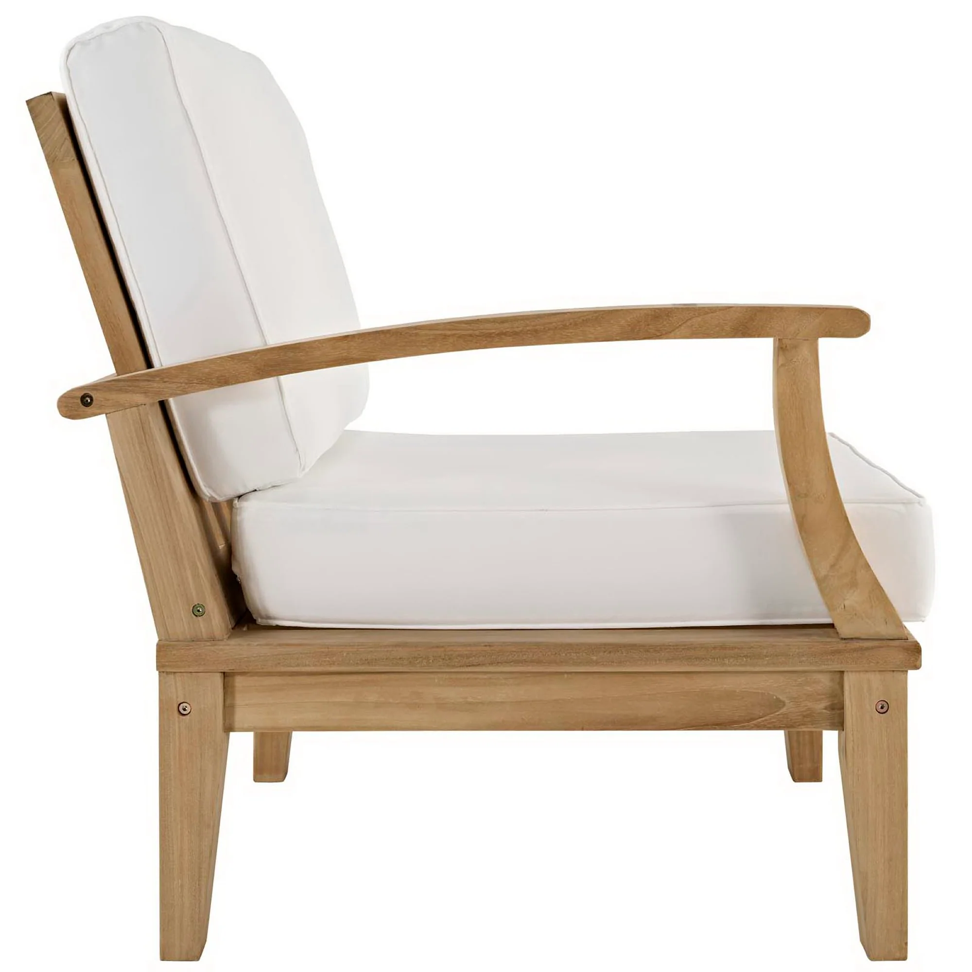 Marina Outdoor Patio Teak Left-Facing Sofa by Modway - Image 2