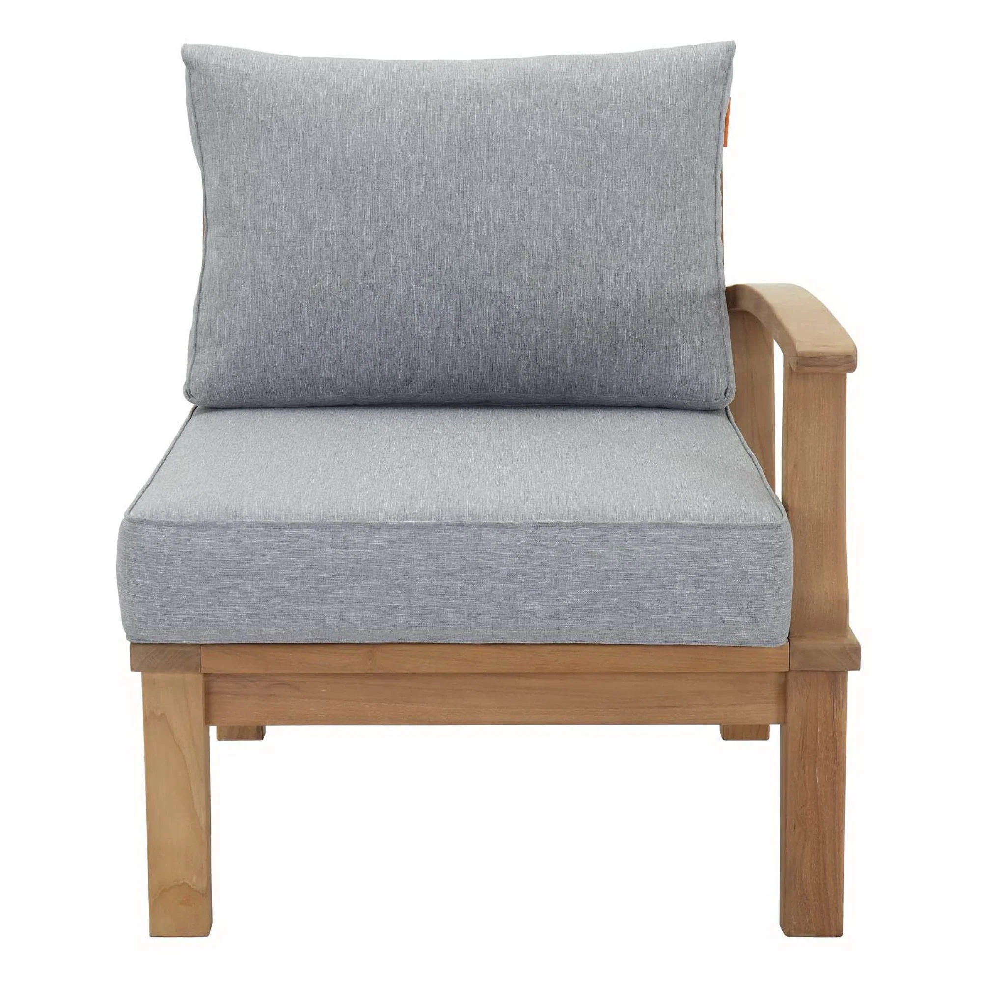 Marina Outdoor Patio Teak Right-Facing Sofa by Modway - Image 11