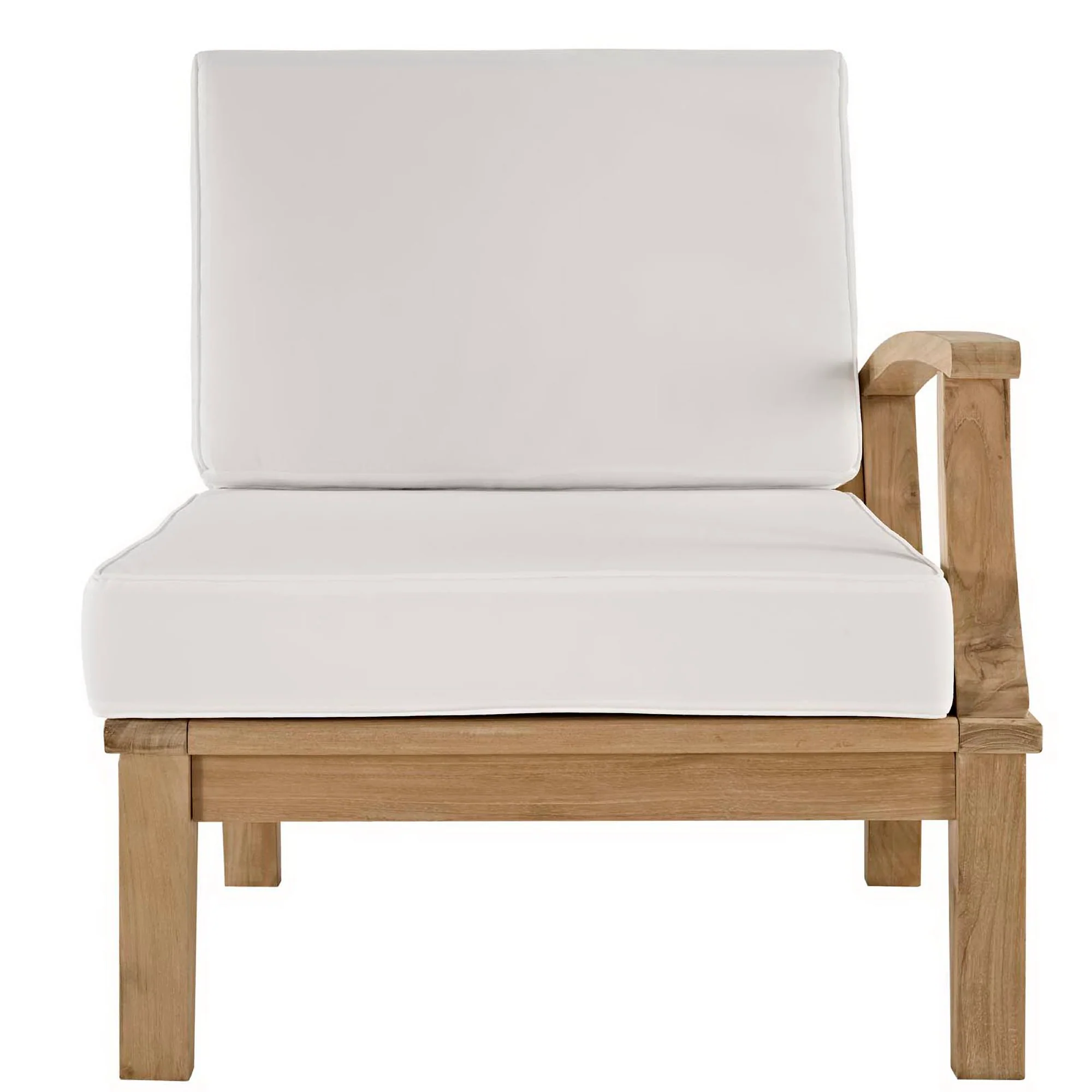 Marina Outdoor Patio Teak Right-Facing Sofa by Modway - Image 12