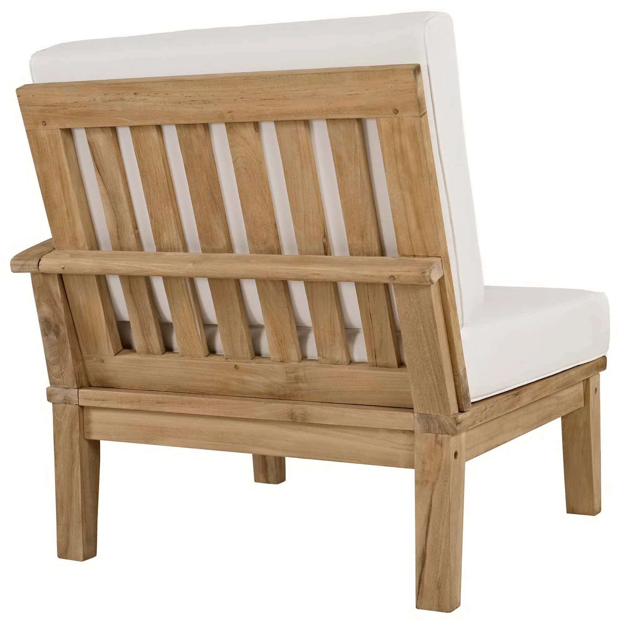 Marina Outdoor Patio Teak Right-Facing Sofa by Modway - Image 14