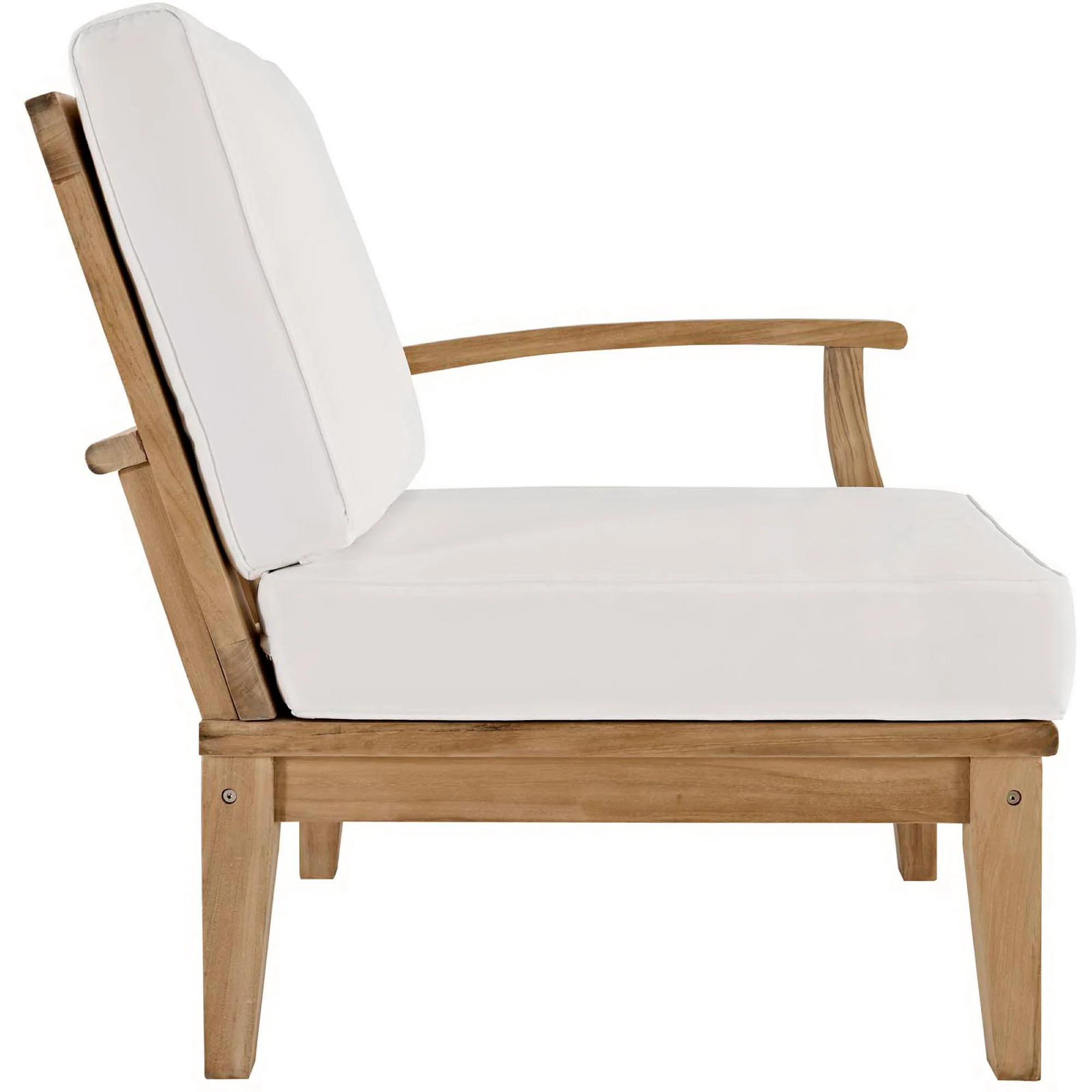 Marina Outdoor Patio Teak Right-Facing Sofa by Modway - Image 16