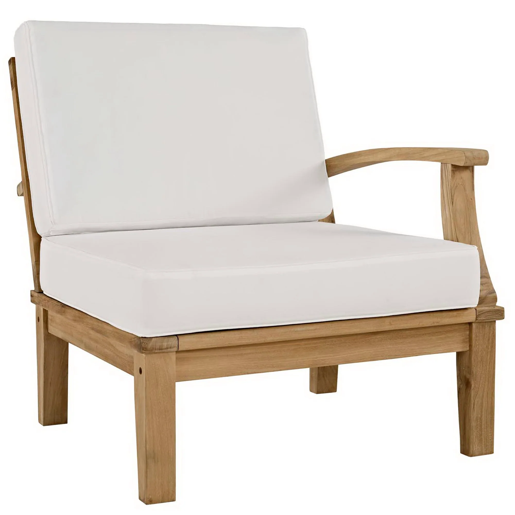 Marina Outdoor Patio Teak Right-Facing Sofa by Modway - Image 18