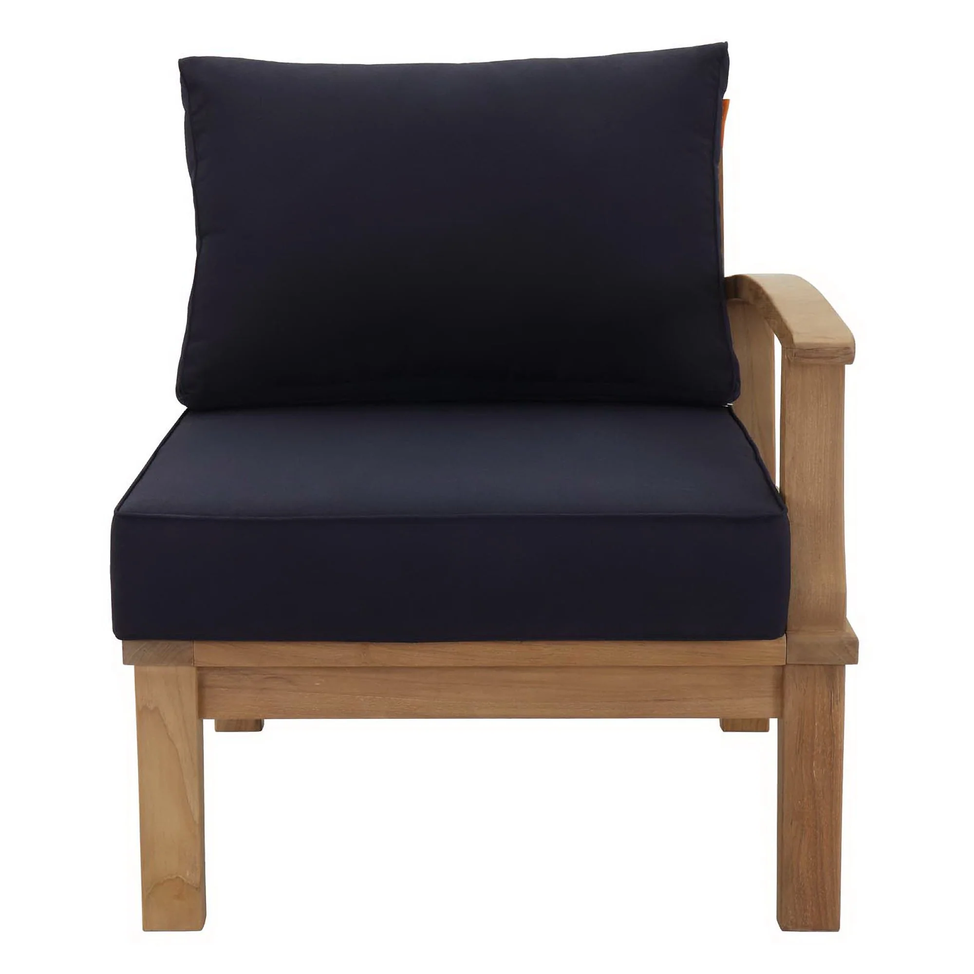 Marina Outdoor Patio Teak Right-Facing Sofa by Modway - Image 5
