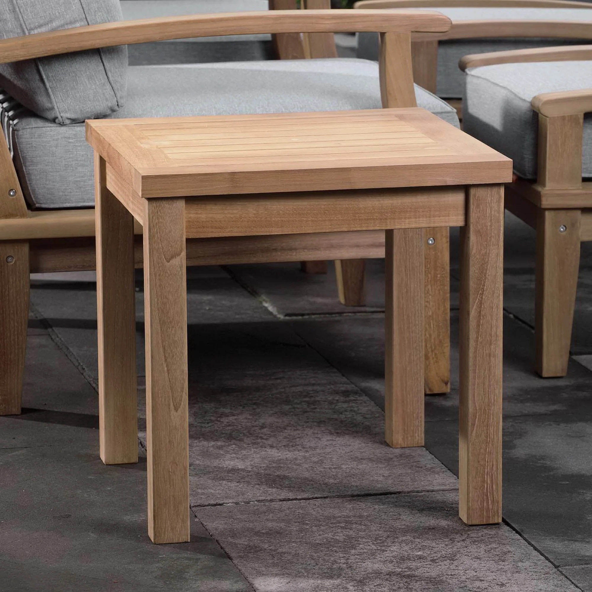 Marina Outdoor Patio Teak Side Table by Modway - Image 6