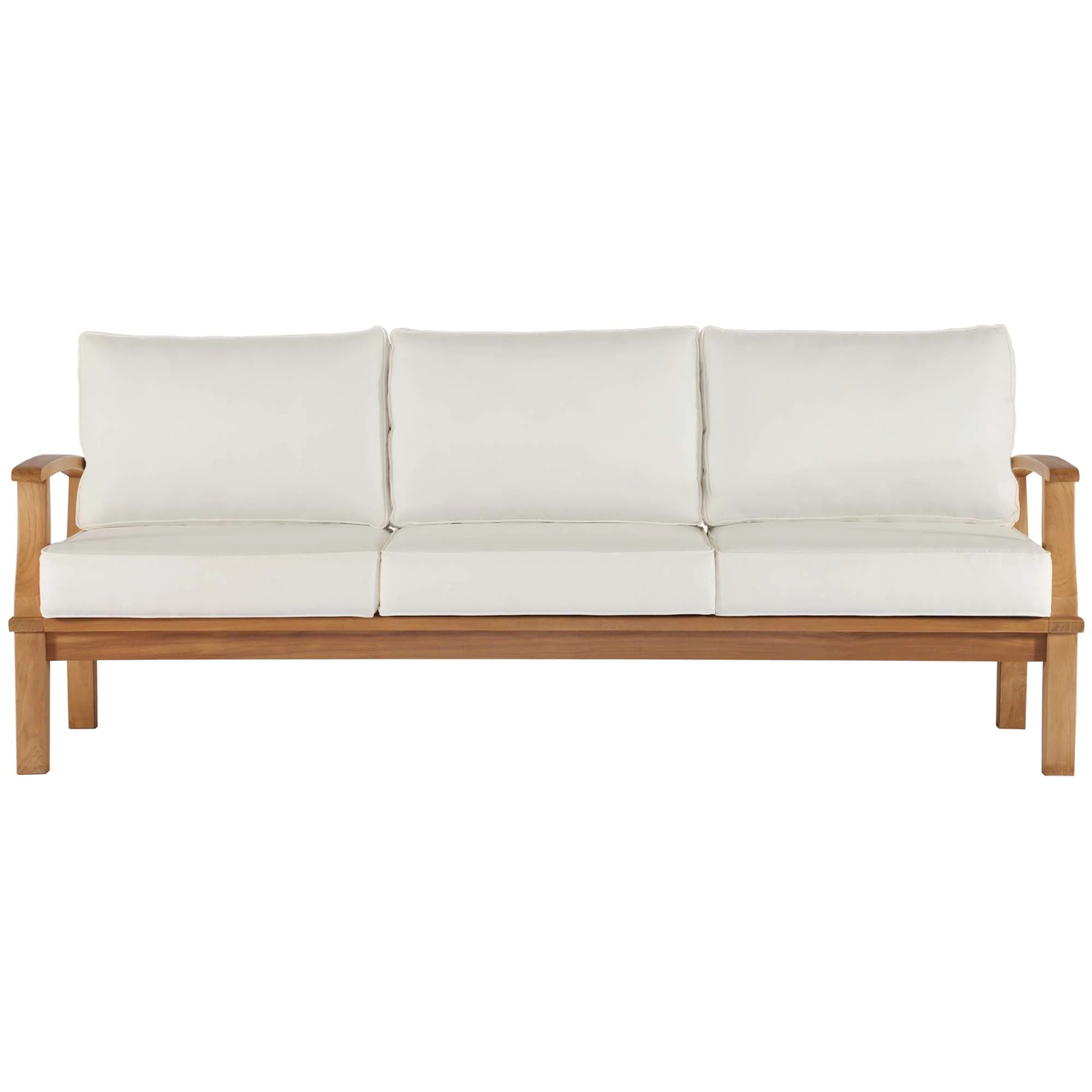 Marina Outdoor Patio Teak Sofa by Modway - Image 7