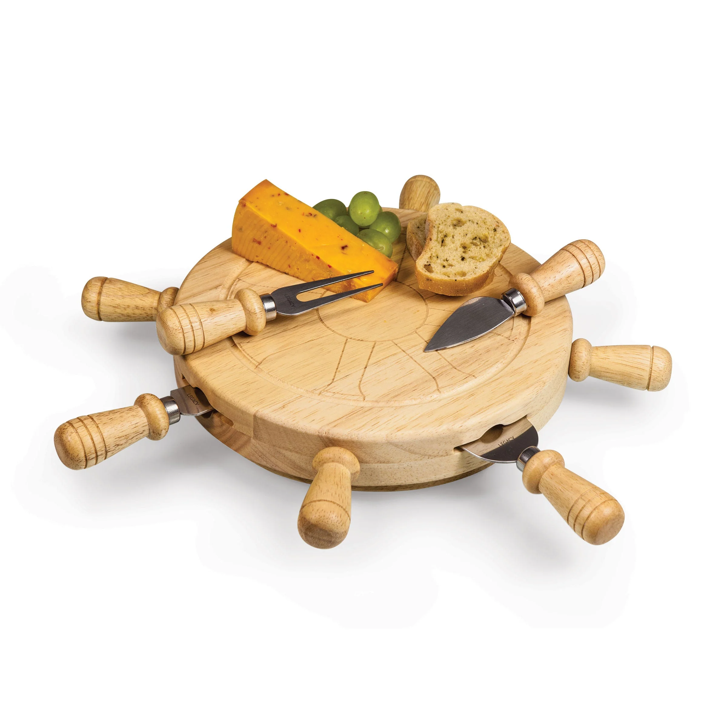 Mariner Lazy Susan Cheese Cutting Board & Tools Set - Image 6
