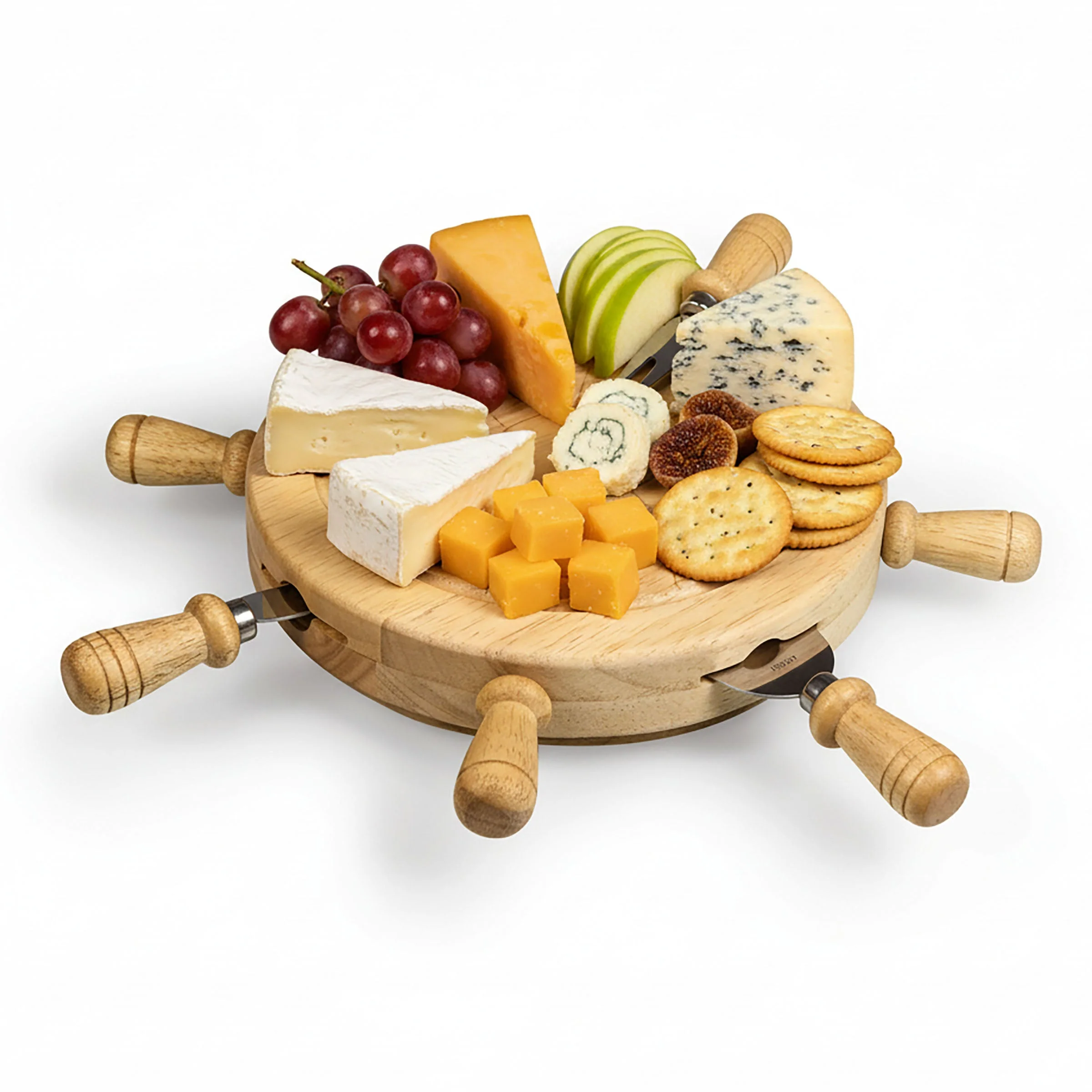 Mariner Lazy Susan Cheese Cutting Board & Tools Set - Image 8
