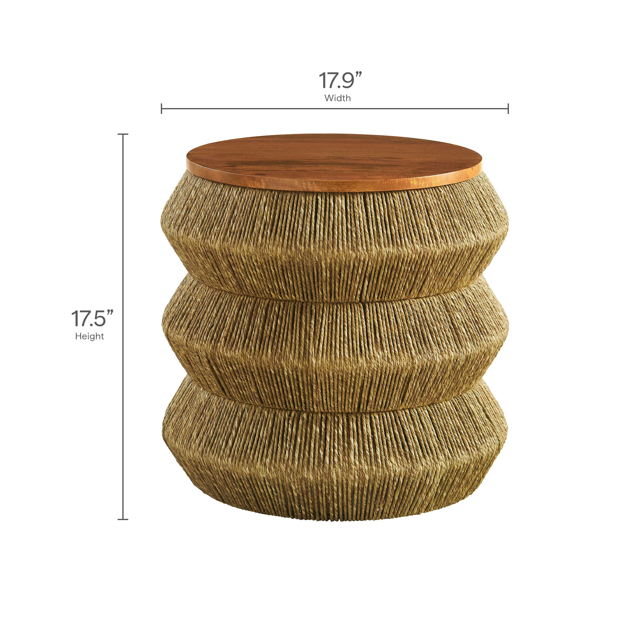 Maris Seagrass and Wood End Table by Modway - Image 2